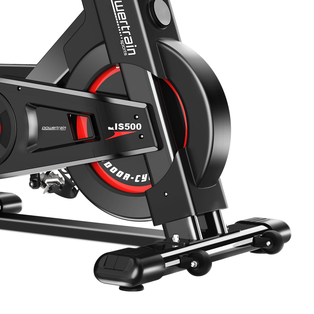 Powertrain IS-500 Heavy-Duty Exercise Spin Bike Electroplated - Black-Sports & Fitness > Bikes & Accessories-PEROZ Accessories