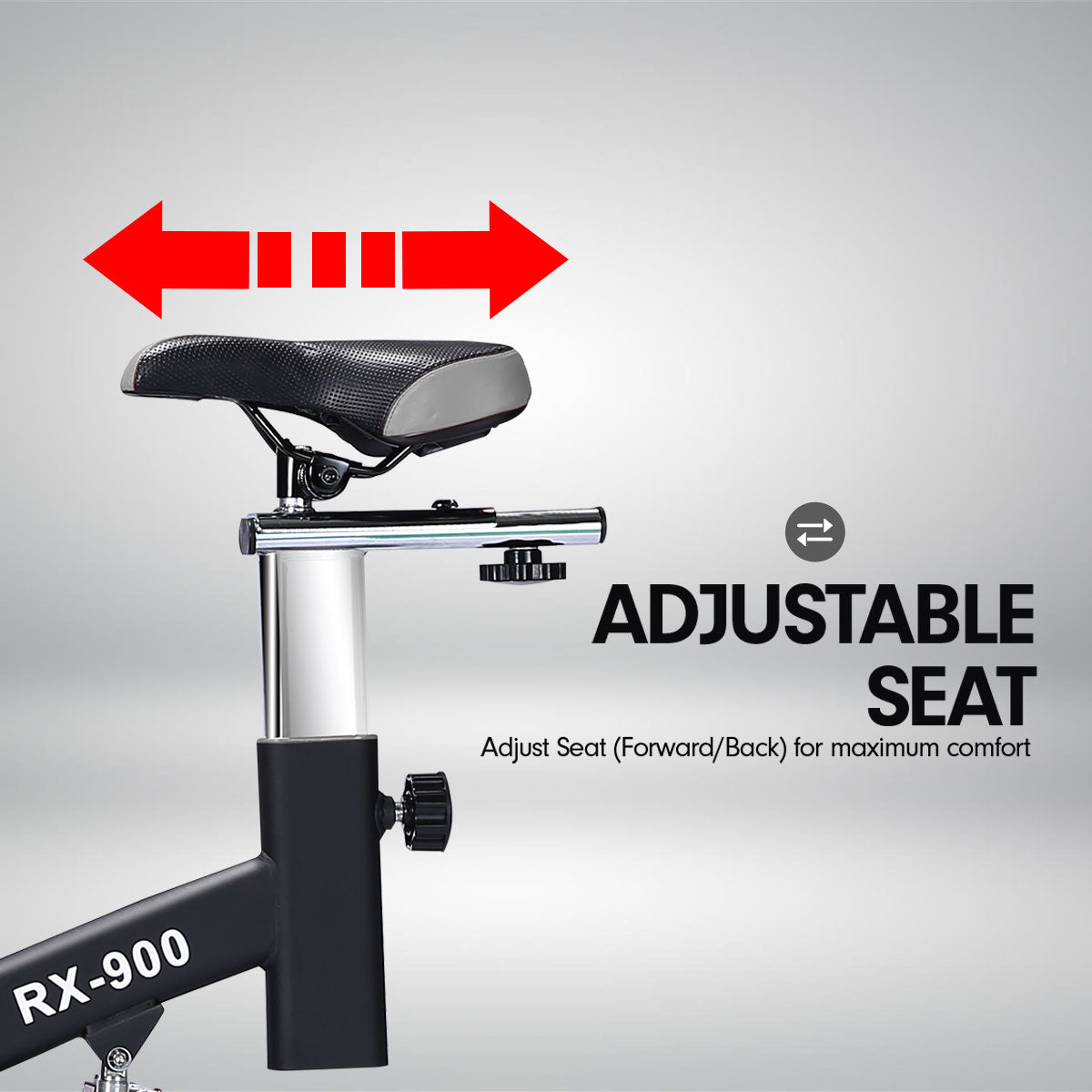 Powertrain RX-900 Exercise Spin Bike Cardio Cycling - Silver-Sports & Fitness > Bikes & Accessories-PEROZ Accessories