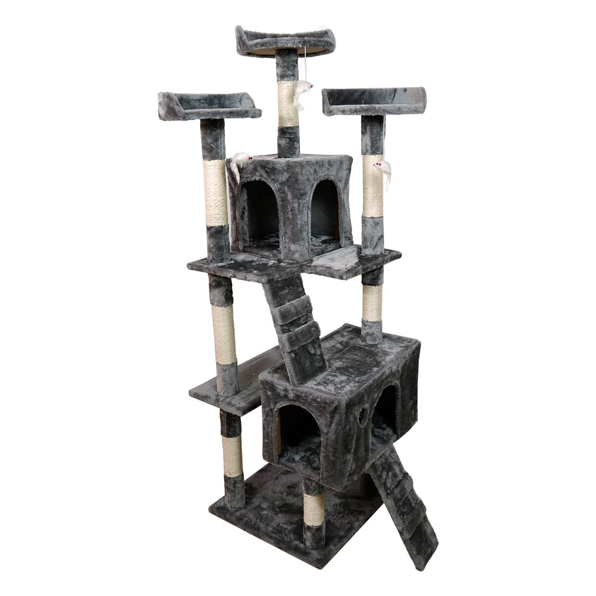 Furtastic 170cm Cat Tree Scratching Post - Dark Grey-Cat Trees-PEROZ Accessories