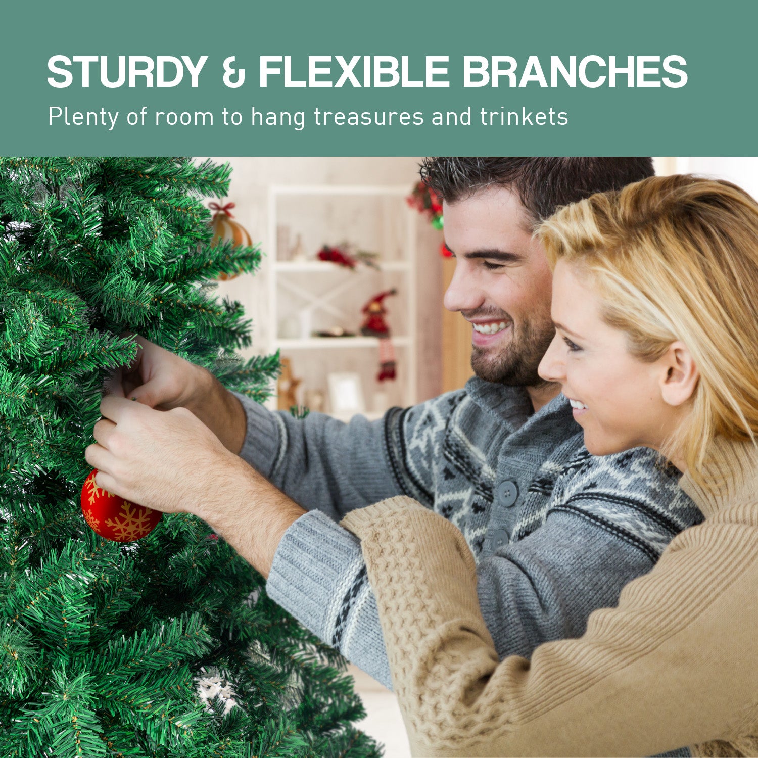 Christabelle Christmas Tree Decor 1.2m Xmas Decorations - 300 Tips Green-Occasions > Christmas-PEROZ Accessories