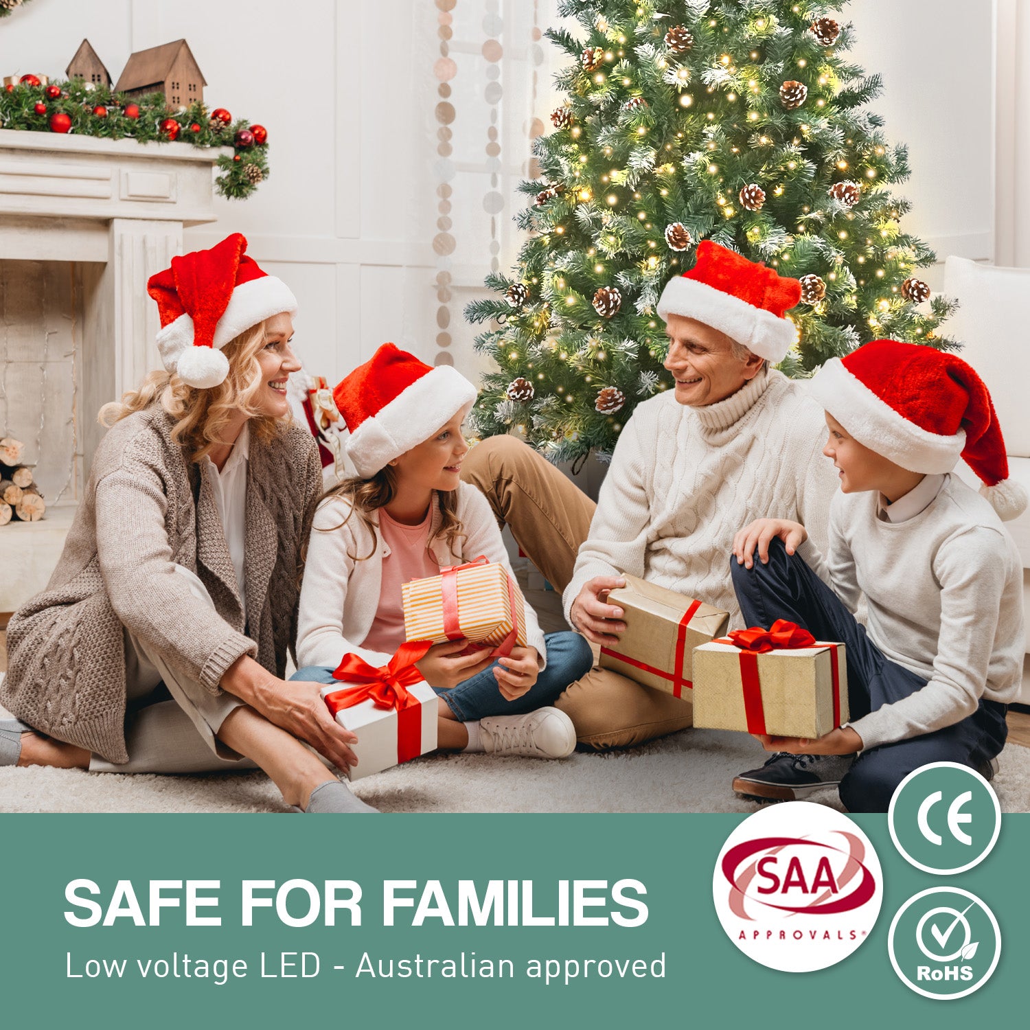 Christabelle 1.5m Pre Lit LED Christmas Tree Decor with Pine Cones Xmas Decorations-Occasions > Christmas-PEROZ Accessories