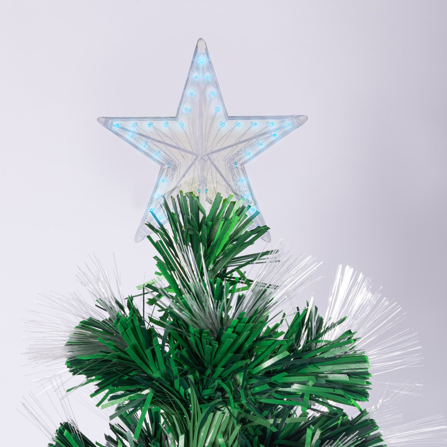 Christabelle 1.8m Enchanted Pre Lit Fibre Optic Christmas Tree Stars Xmas Decor-Occasions > Christmas-PEROZ Accessories