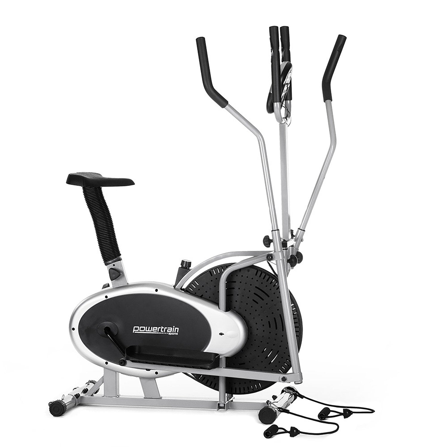 Powertrain 3-in-1 Elliptical Cross Trainer Exercise Bike with Resistance Bands-Sports & Fitness > Bikes & Accessories-PEROZ Accessories