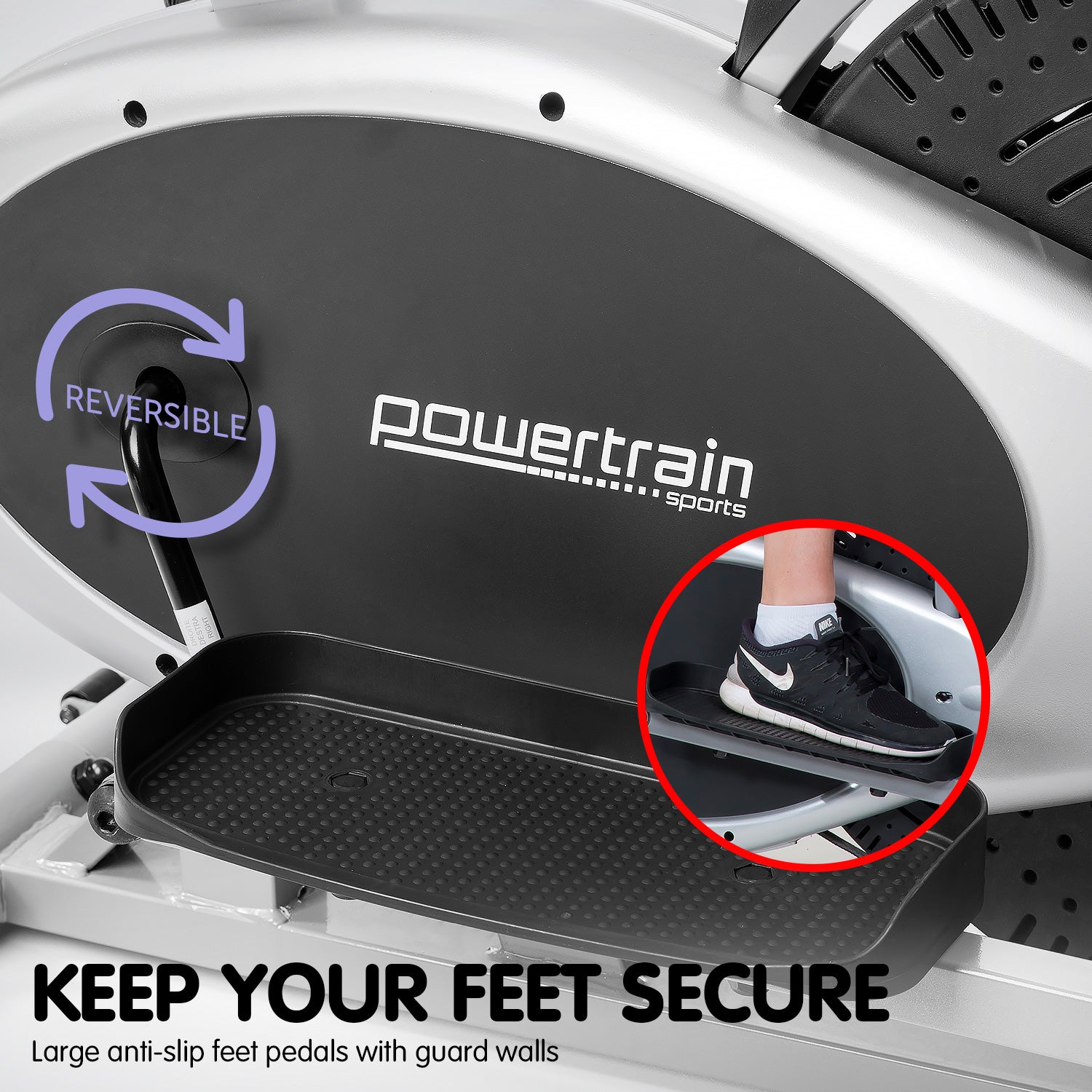 Powertrain 5-in-1 Elliptical Cross Trainer Bike with Dumbbell Sets-Sports & Fitness > Bikes & Accessories-PEROZ Accessories