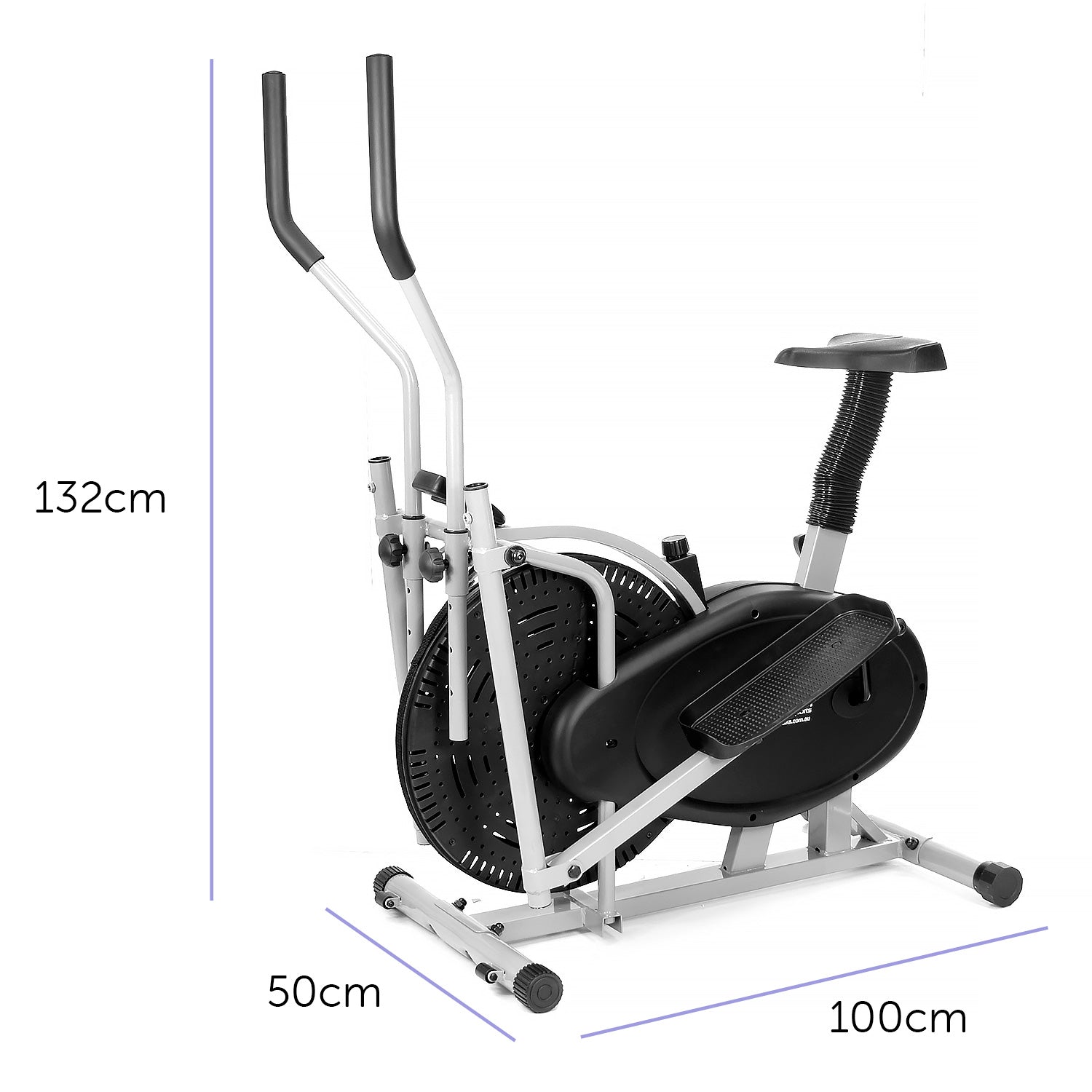 Powertrain 2-in-1 Elliptical Cross Trainer and Exercise Bike-Sports & Fitness > Bikes & Accessories-PEROZ Accessories
