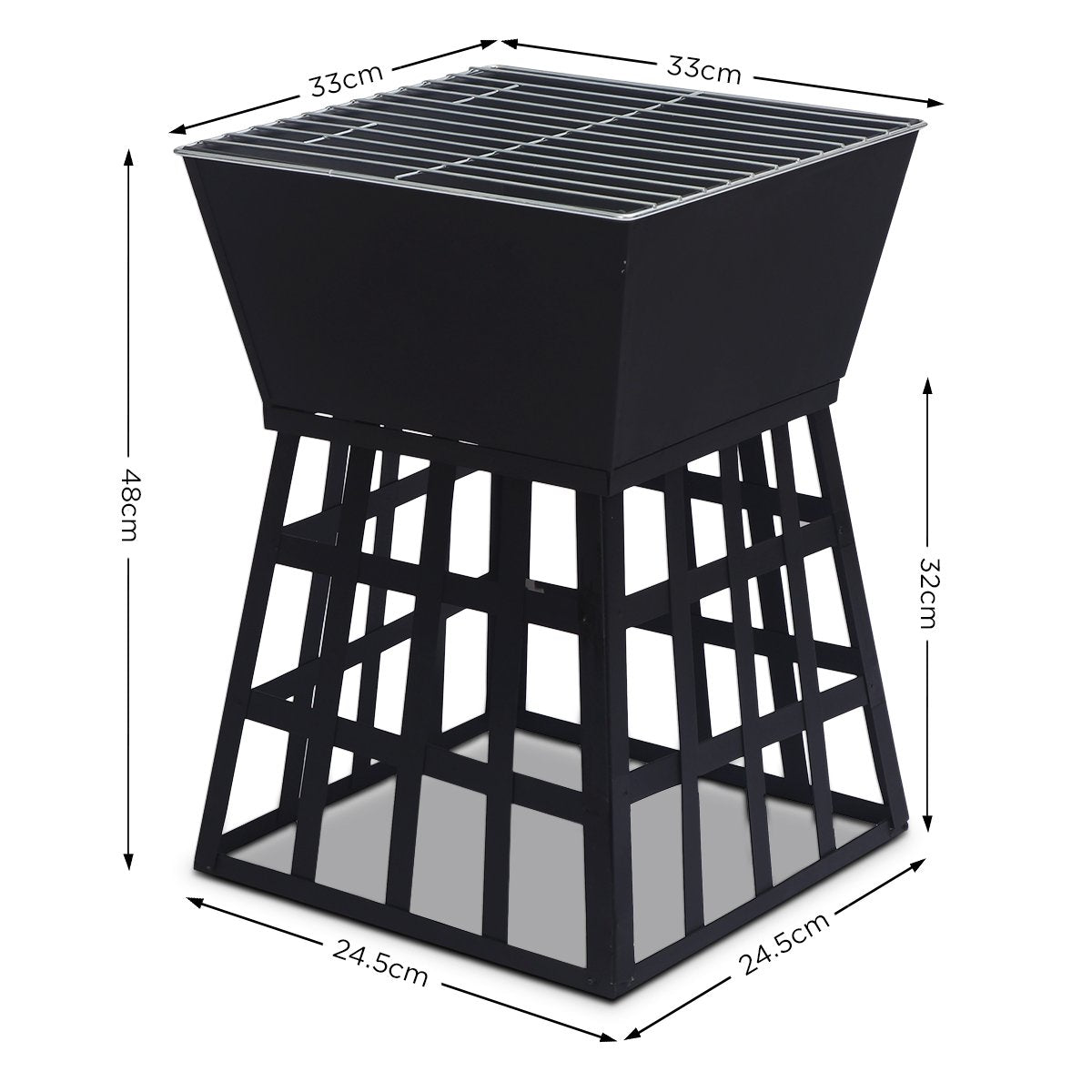 Wallaroo Outdoor Fire Pit for BBQ, Grilling, Cooking, Camping- Portable Brazier with Reversible Stand for Backyard-Home & Garden > BBQ-PEROZ Accessories