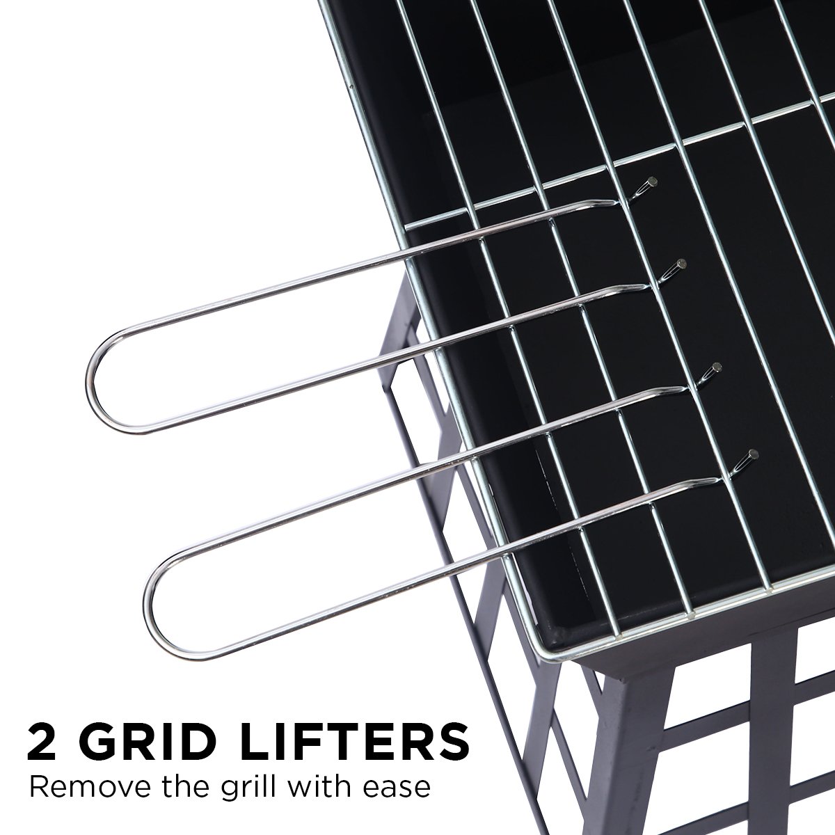 Wallaroo Outdoor Fire Pit for BBQ, Grilling, Cooking, Camping- Portable Brazier with Reversible Stand for Backyard-Home & Garden > BBQ-PEROZ Accessories