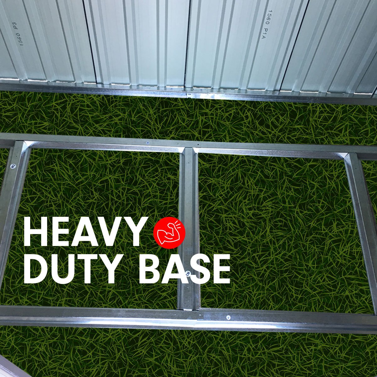 Wallaroo 4ft x 6ft Garden Shed with Base Flat Roof Outdoor Storage - Grey-Home & Garden > Storage-PEROZ Accessories