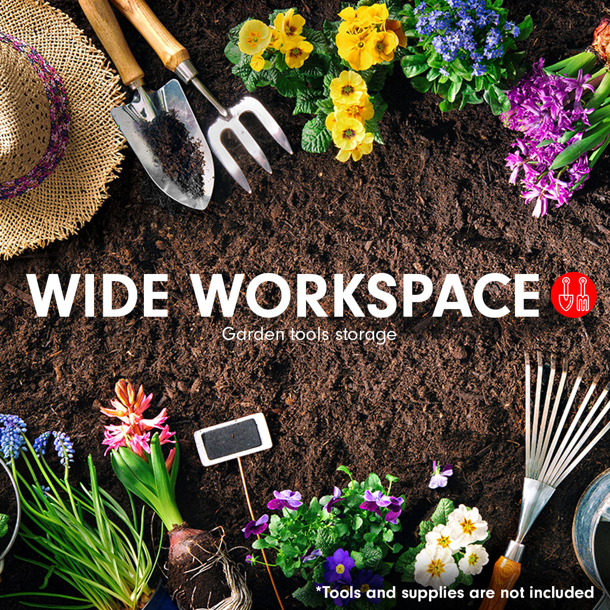 Wallaroo Garden Shed Flat 4ft x 6ft Outdoor Storage Shelter - Grey-Home & Garden > Storage-PEROZ Accessories