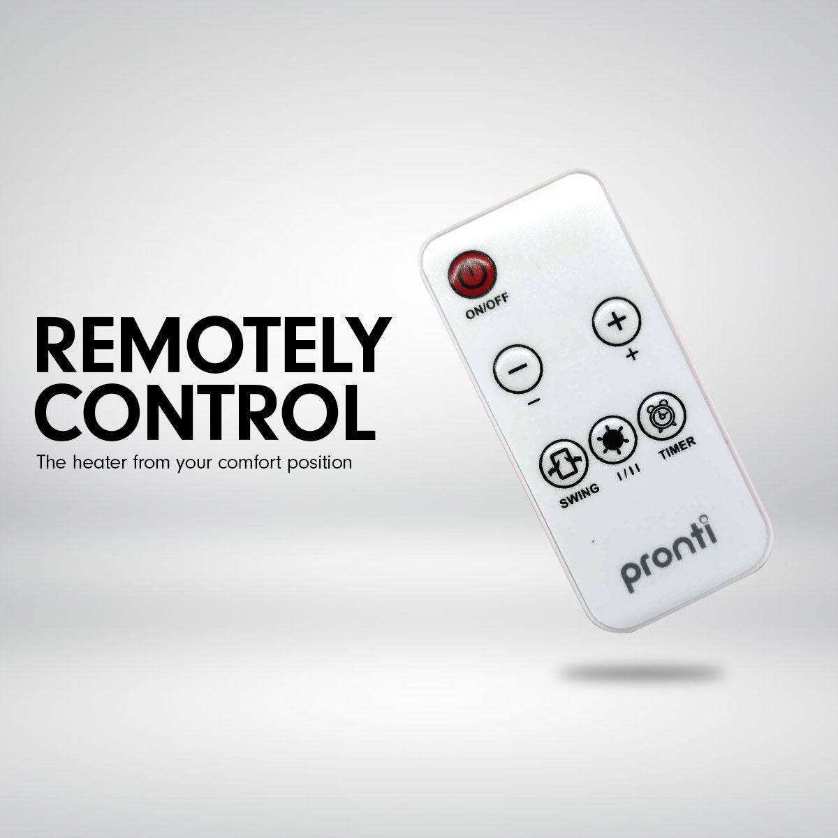 Pronti Electric Tower Heater 2200W Remote Control - White-Appliances > Heaters-PEROZ Accessories
