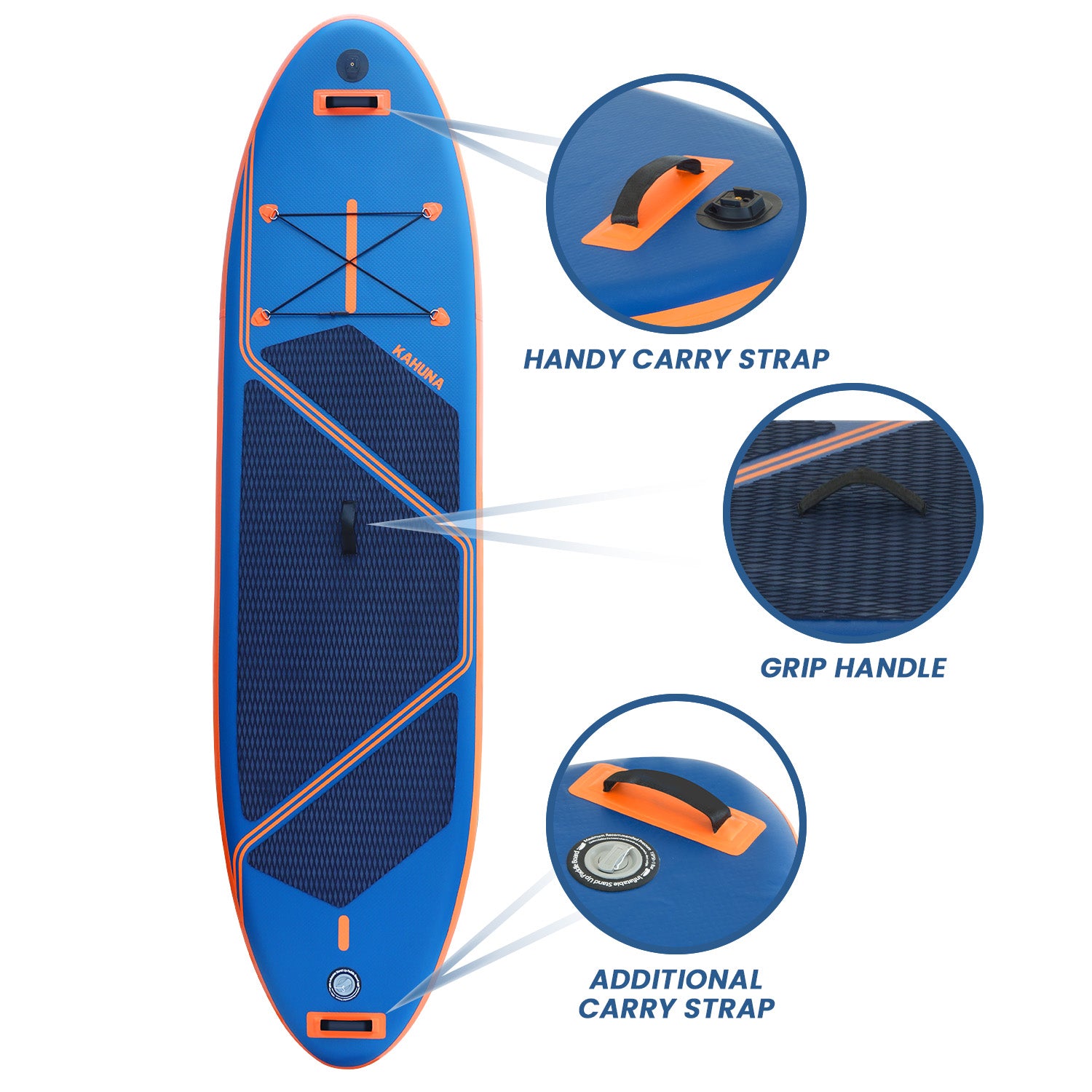 Kahuna Kai Premium Sports 10.6FT Inflatable Paddle Board-Outdoor > Boating-PEROZ Accessories