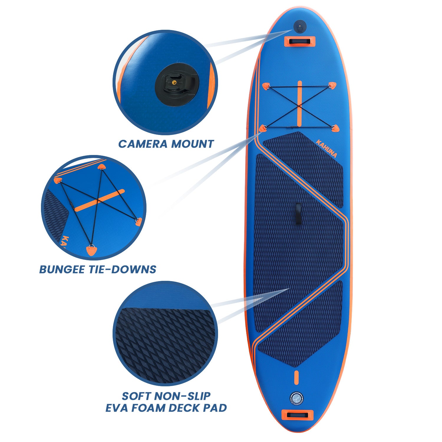 Kahuna Kai Premium Sports 10.6FT Inflatable Paddle Board-Outdoor > Boating-PEROZ Accessories