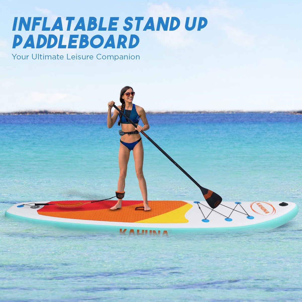 Kahuna Hana Inflatable Stand Up Paddle Board 11FT SUP Paddleboard-Outdoor > Boating-PEROZ Accessories