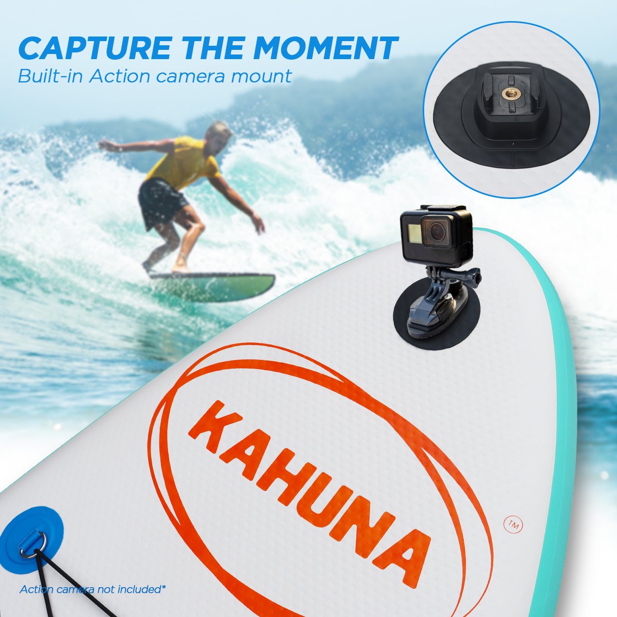 Kahuna Hana Inflatable Stand Up Paddle Board 11FT SUP Paddleboard-Outdoor > Boating-PEROZ Accessories