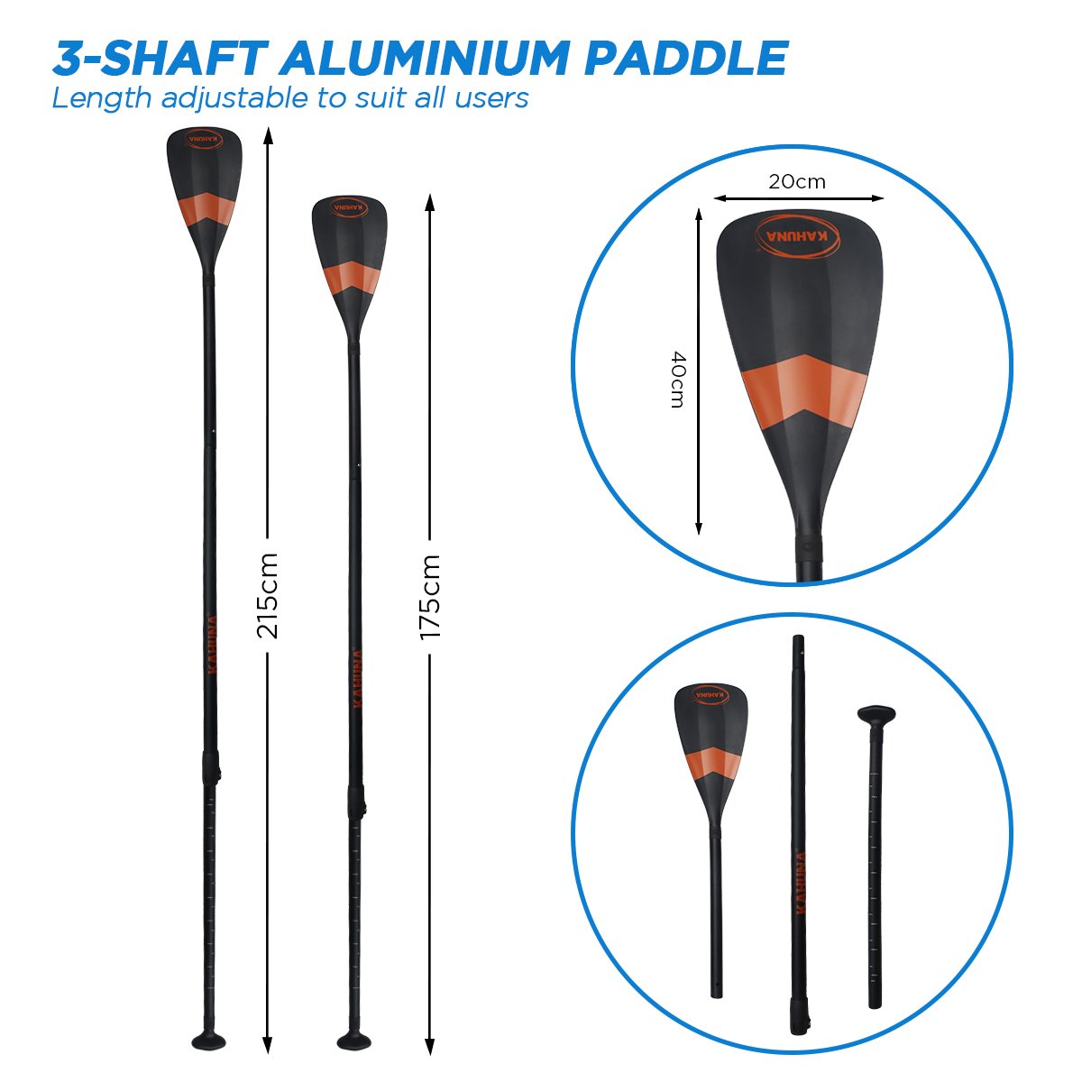 Kahuna Hana Inflatable Stand Up Paddle Board 11FT SUP Paddleboard-Outdoor > Boating-PEROZ Accessories