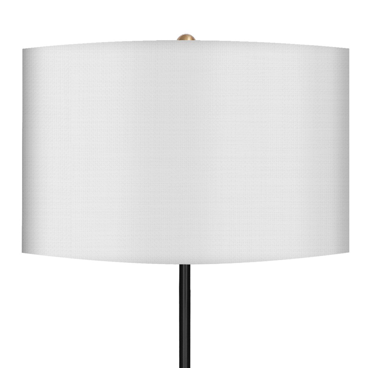 Sarantino Metal Floor Lamp Brushed Brass Finish with White Shade-Home & Garden > Lighting-PEROZ Accessories