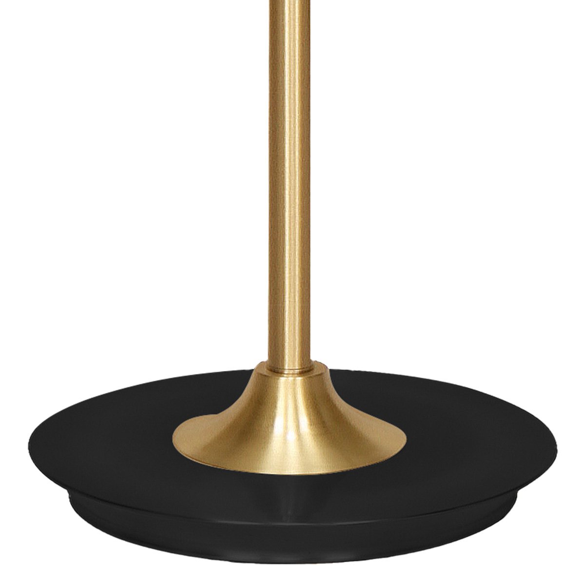 Sarantino Metal Floor Lamp Brushed Brass Finish with White Shade-Home & Garden > Lighting-PEROZ Accessories