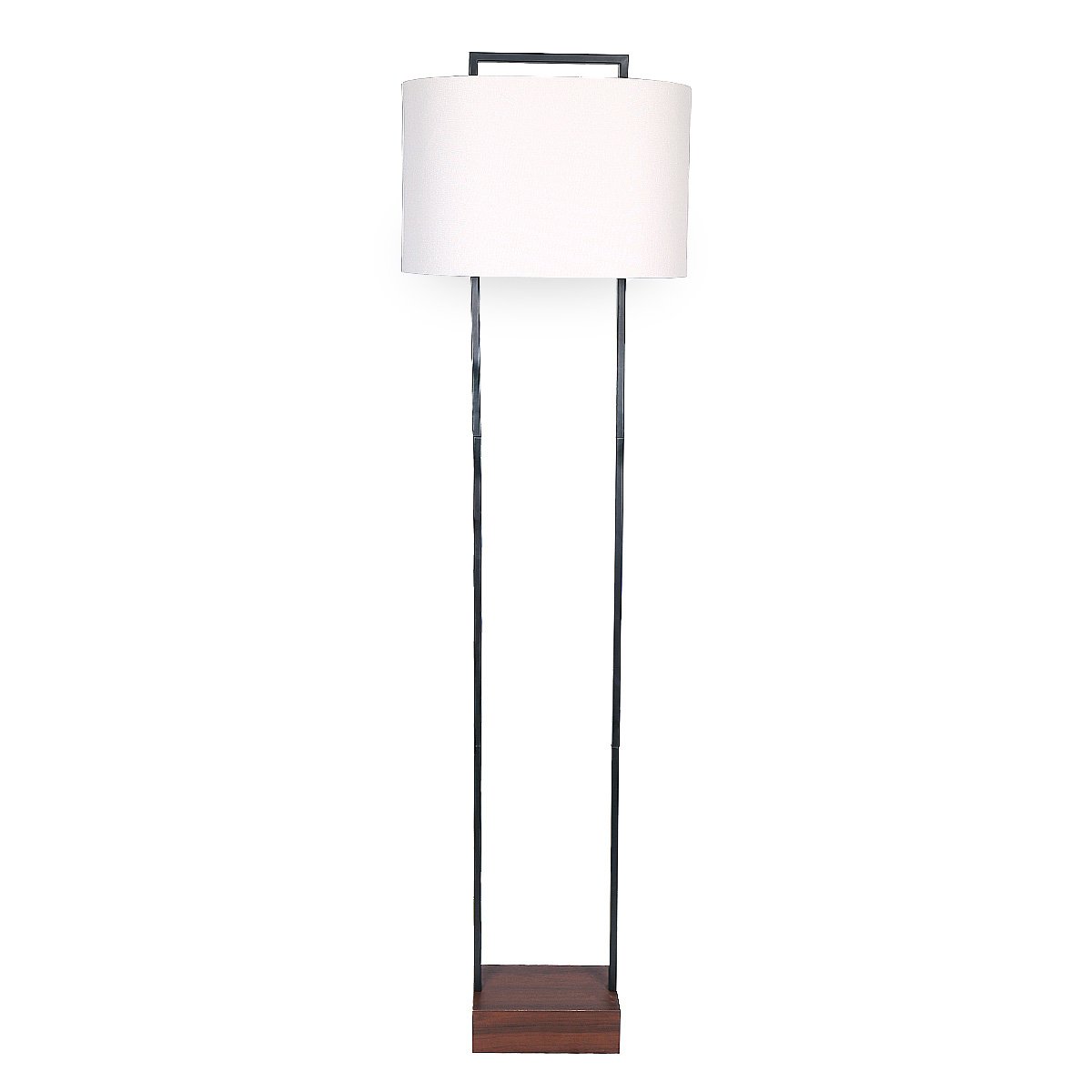 Sarantino Wood Floor Lamp in Cherry Finish-Home & Garden > Lighting-PEROZ Accessories