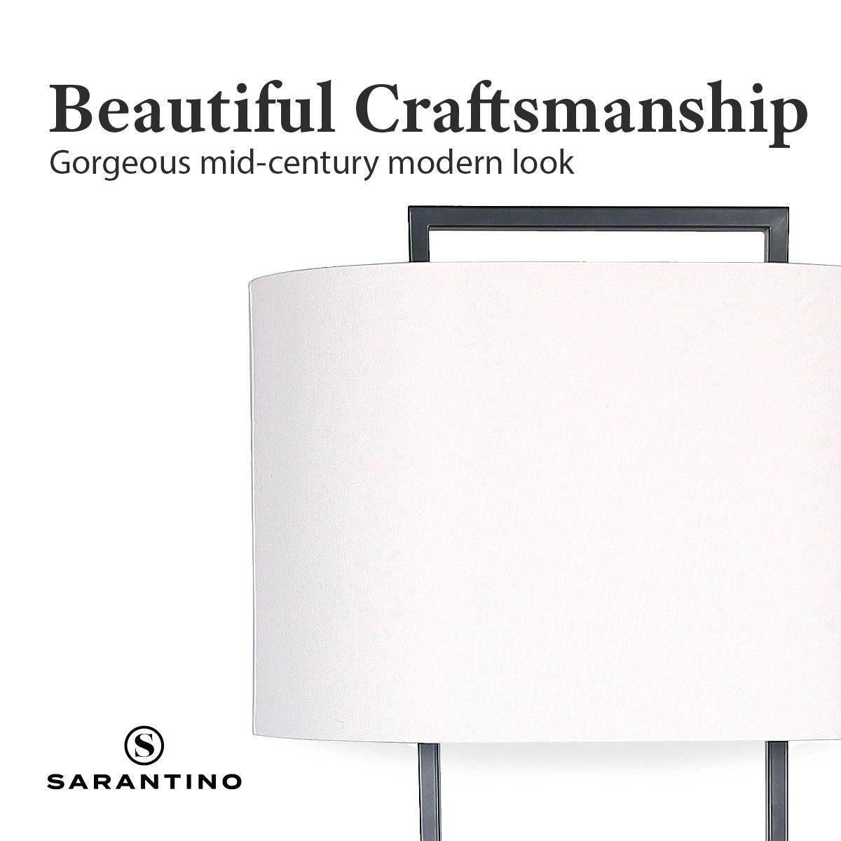 Sarantino Wood Floor Lamp in Cherry Finish-Home & Garden > Lighting-PEROZ Accessories