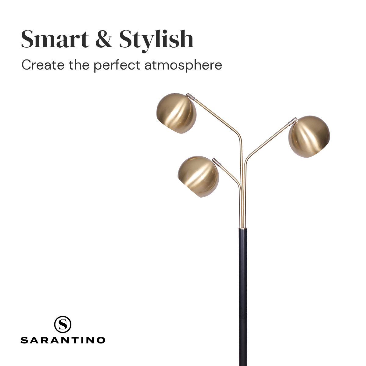 Sarantino Adjustable 3-Arm Arc Lamp-Home & Garden > Lighting-PEROZ Accessories