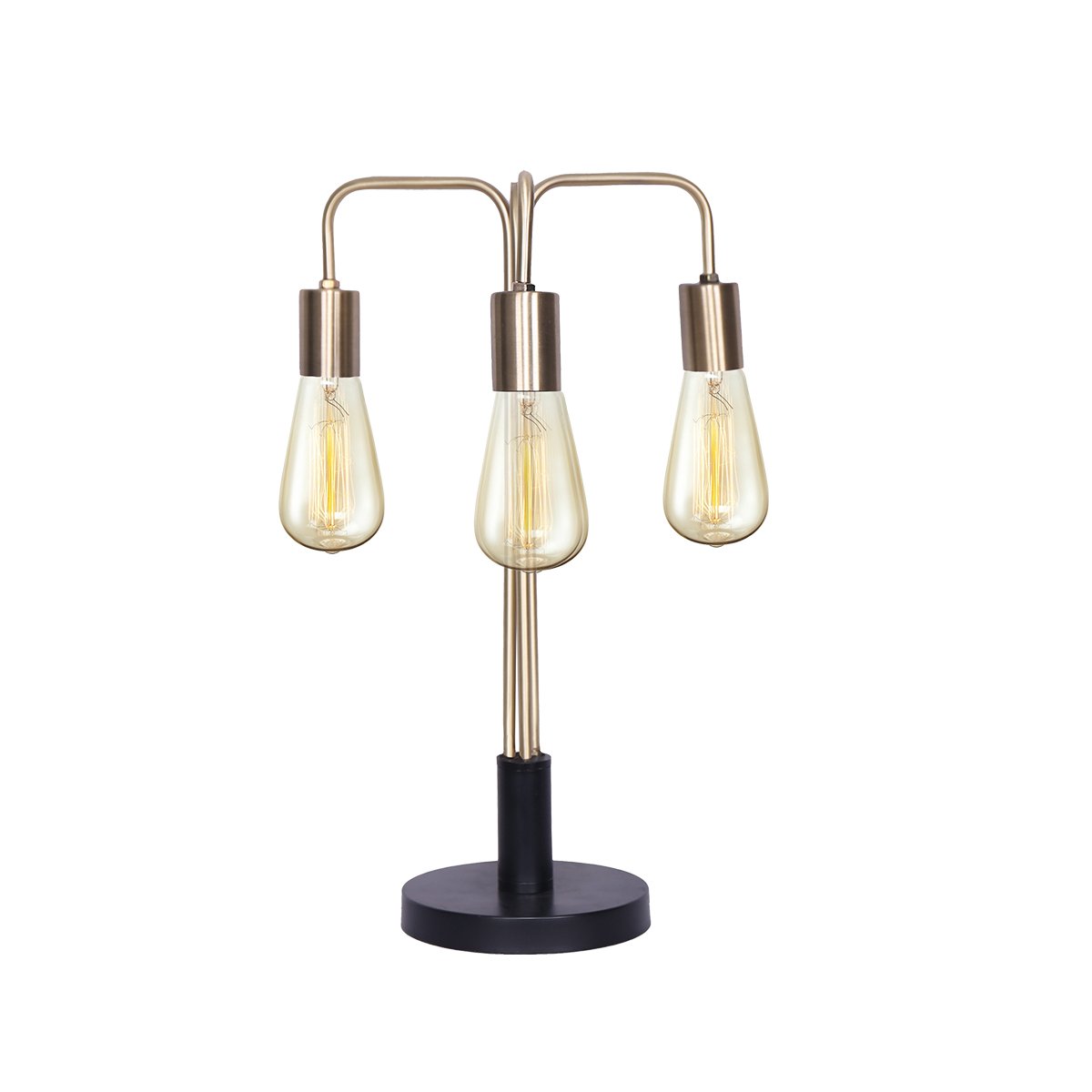 Sarantino Exposed Bulb Industrial Table Lamp-Home & Garden > Lighting-PEROZ Accessories