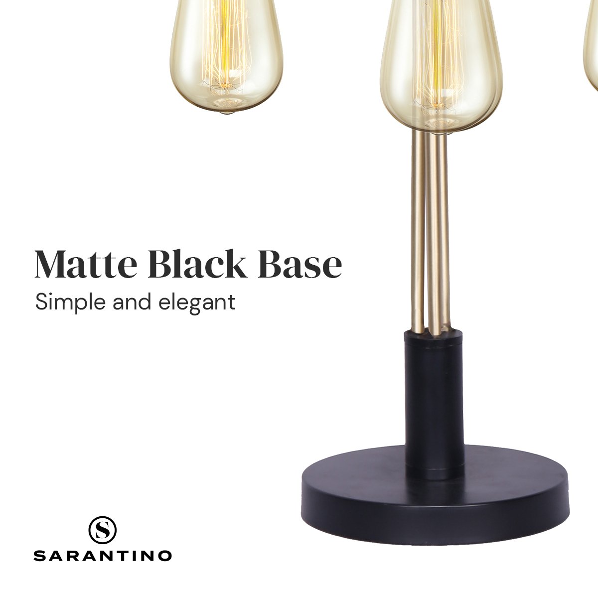 Sarantino Exposed Bulb Industrial Table Lamp-Home & Garden > Lighting-PEROZ Accessories