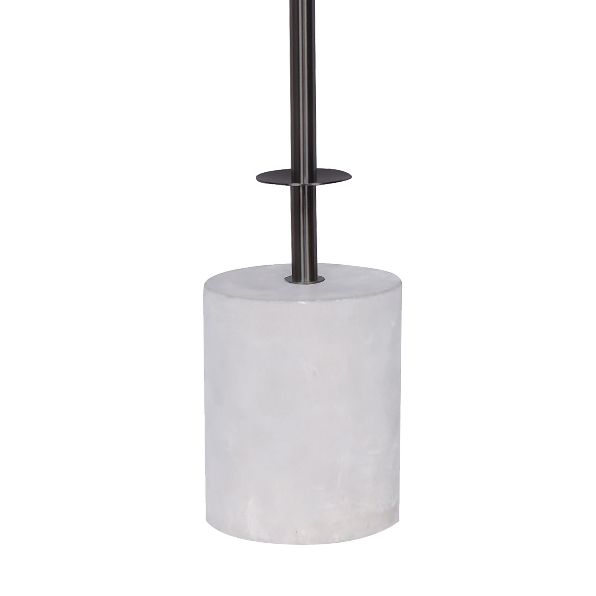 Sarantino Concrete & Metal Table Lamp with Off-White Linen Shade-Home & Garden > Lighting-PEROZ Accessories