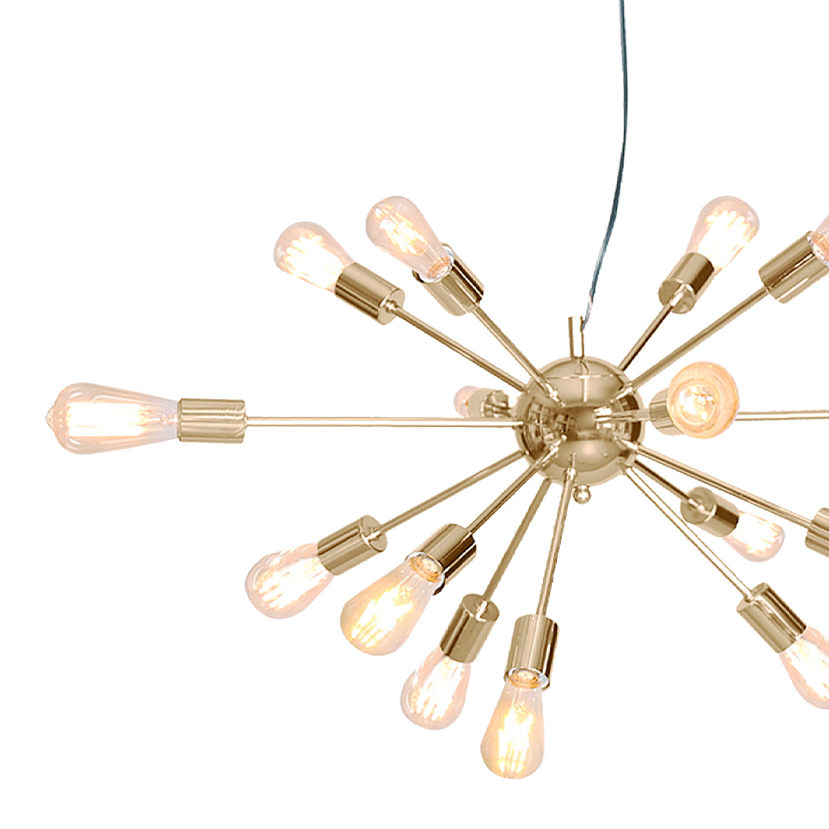 Sarantino 15-Light Sputnik Chandelier in Brass Finish-Home & Garden > Lighting-PEROZ Accessories