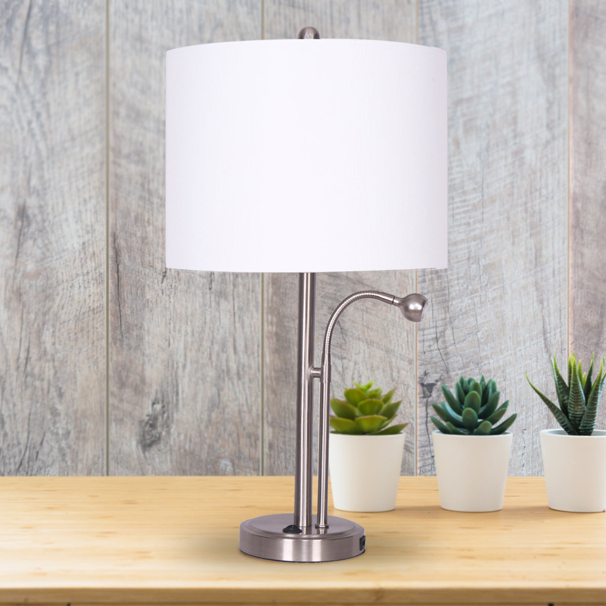 Sarantino 2-in-1 Table Lamp with LED Reading Light-Home & Garden > Lighting-PEROZ Accessories