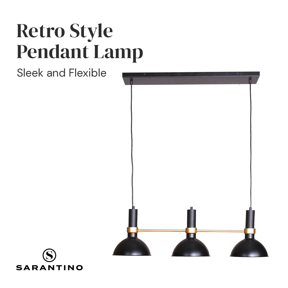 Sarantino 3-Light Hanging Pendant Lamp-Home & Garden > Lighting-PEROZ Accessories