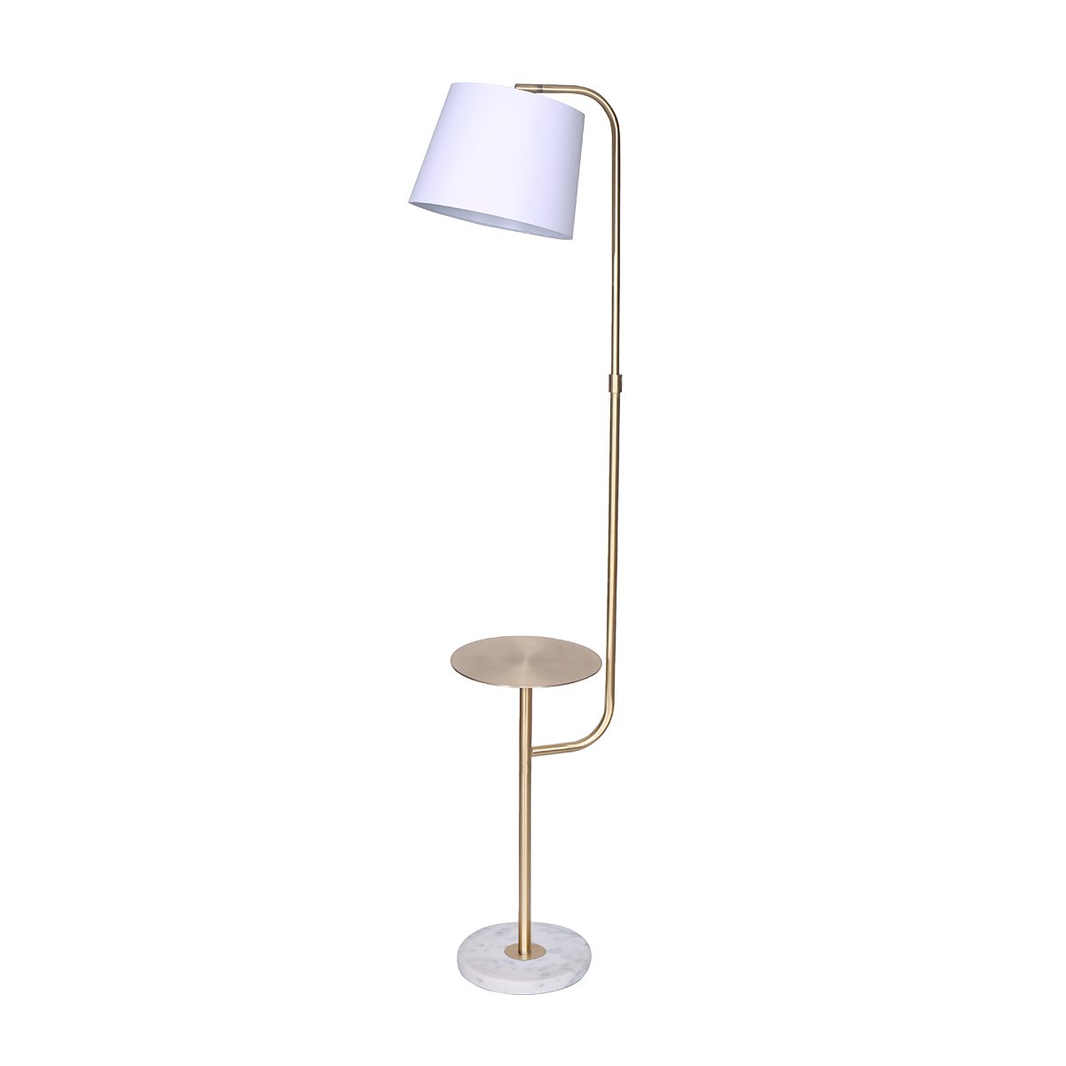 Sarantino Marble & Metal End Table Top Floor Lamp-Home & Garden > Lighting-PEROZ Accessories