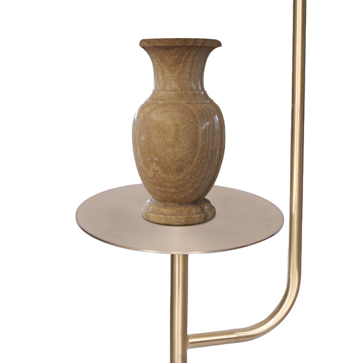 Sarantino Marble & Metal End Table Top Floor Lamp-Home & Garden > Lighting-PEROZ Accessories