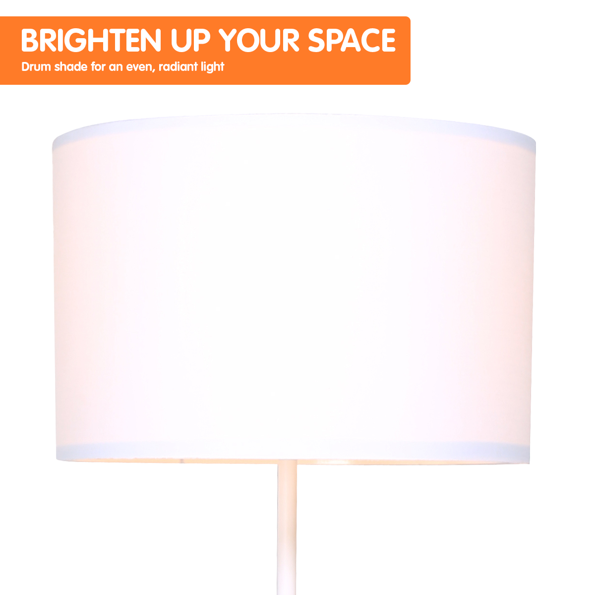 Sarantino Metal Tripod Floor Lamp Shade with Wooden Table Shelf-Home & Garden > Lighting-PEROZ Accessories