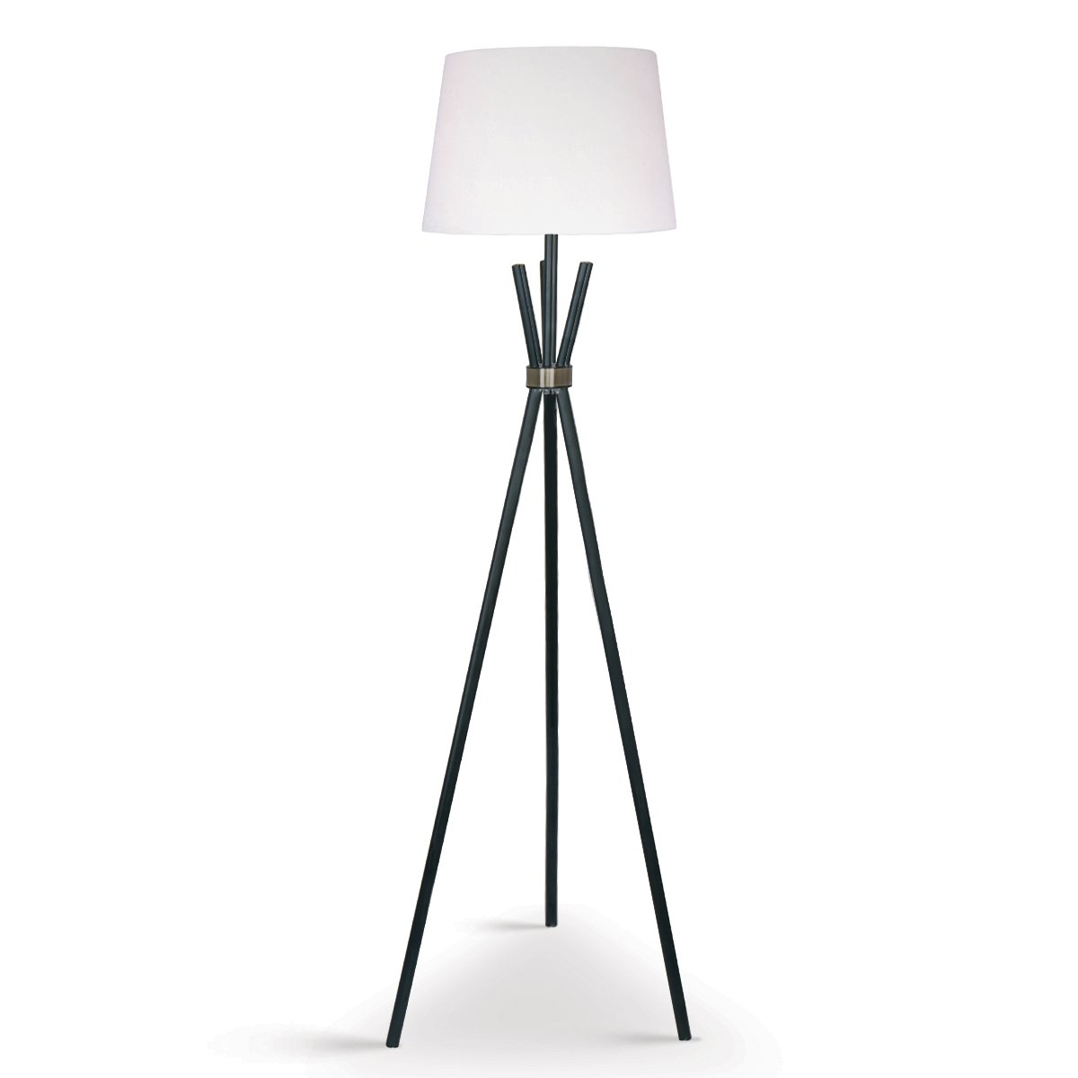 Sarantino Tripod Floor Lamp in Metal and Antique Brass-Home & Garden > Lighting-PEROZ Accessories