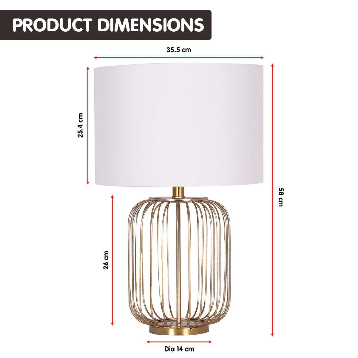Sarantino Rose Gold Table Lamp with Linen Drum Shade-Home & Garden > Lighting-PEROZ Accessories