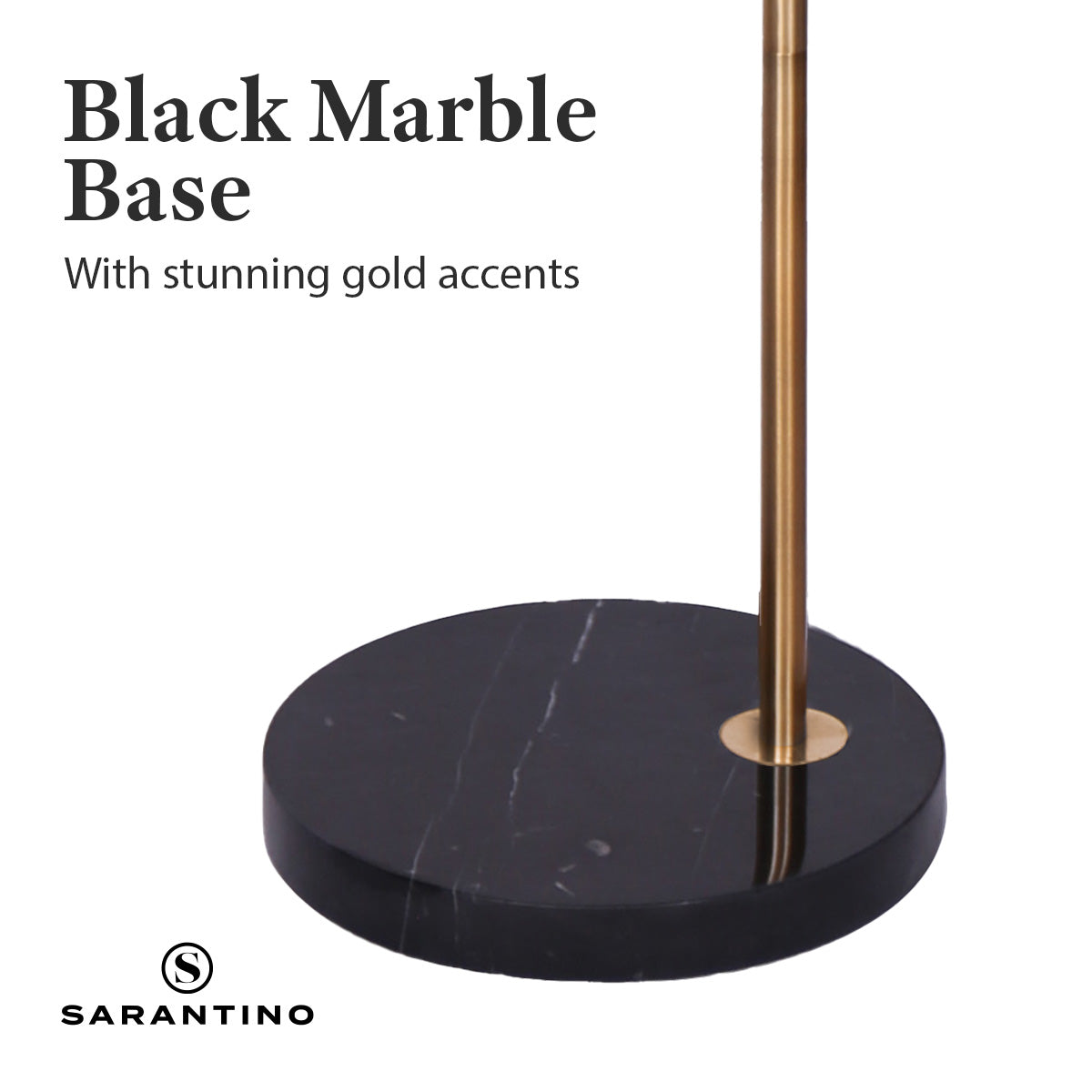 Sarantino Metal Floor Lamp With Opal Glass Shade-Home & Garden > Lighting-PEROZ Accessories
