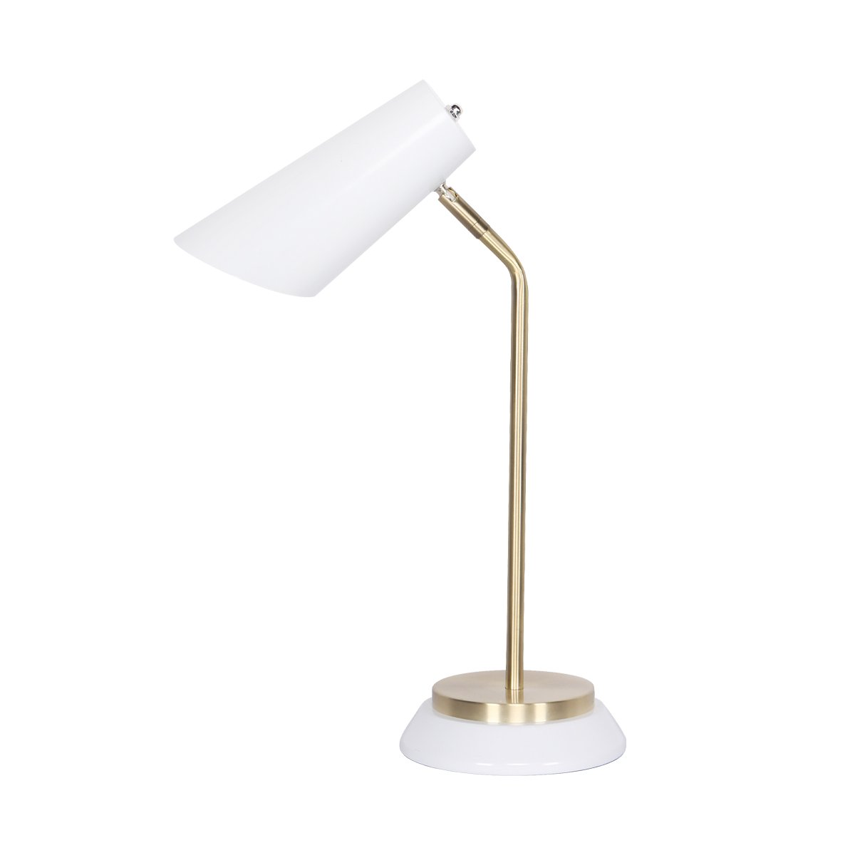 Sarantino Electric Reading Light Table Lamp Brass Finish - White-Home & Garden > Lighting-PEROZ Accessories
