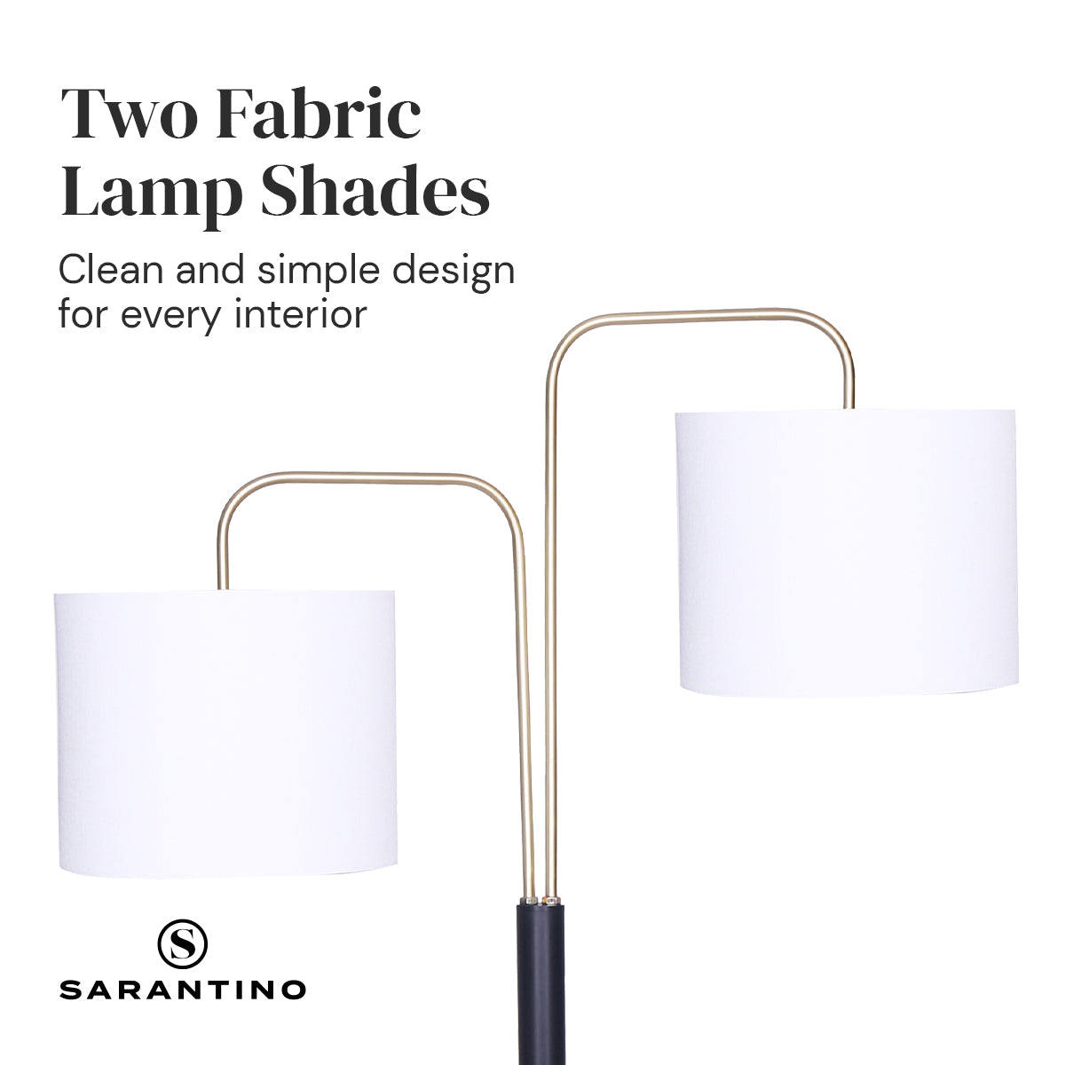 Sarantino Black/Brass Finish Reading Light Electric Table Lamp-Home & Garden > Lighting-PEROZ Accessories