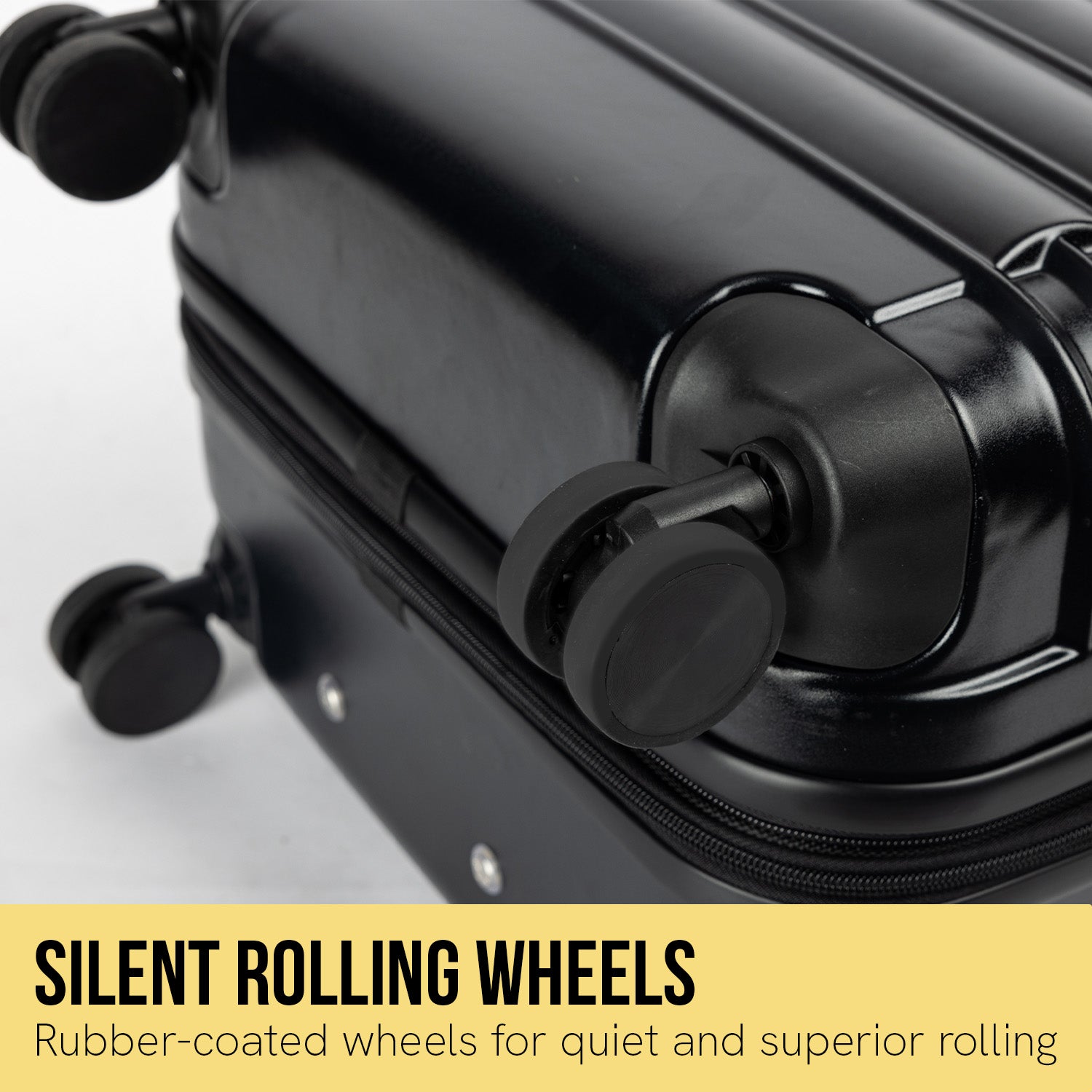 Olympus Noctis Suitcase 24in Hard Shell ABS+PC - Stygian Black-Home & Garden-PEROZ Accessories