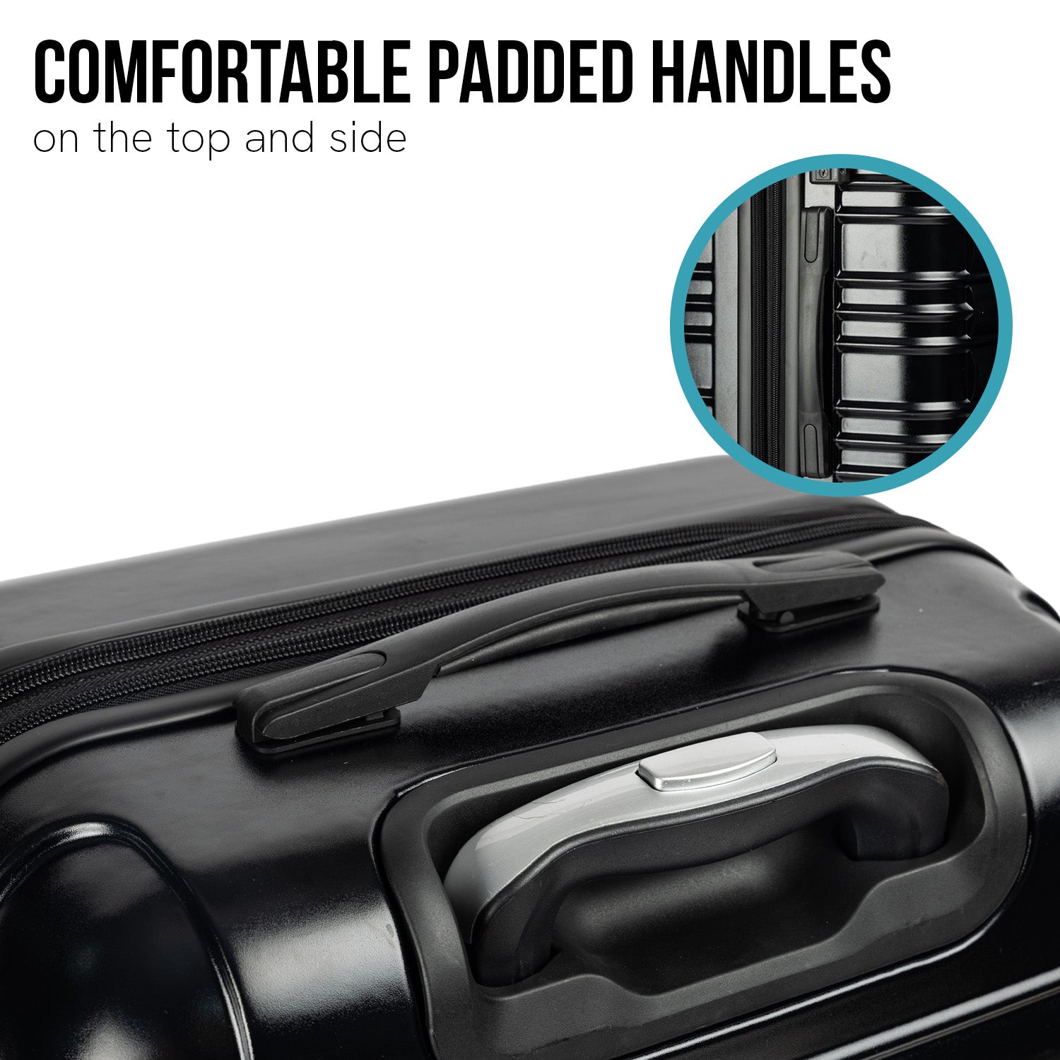 Olympus Noctis Suitcase 24in Hard Shell ABS+PC - Stygian Black-Home & Garden-PEROZ Accessories