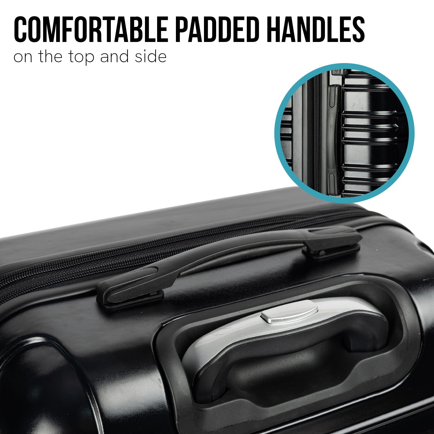 Olympus Noctis Suitcase 28in Hard Shell ABS+PC - Stygian Black-Home &amp; Garden-PEROZ Accessories