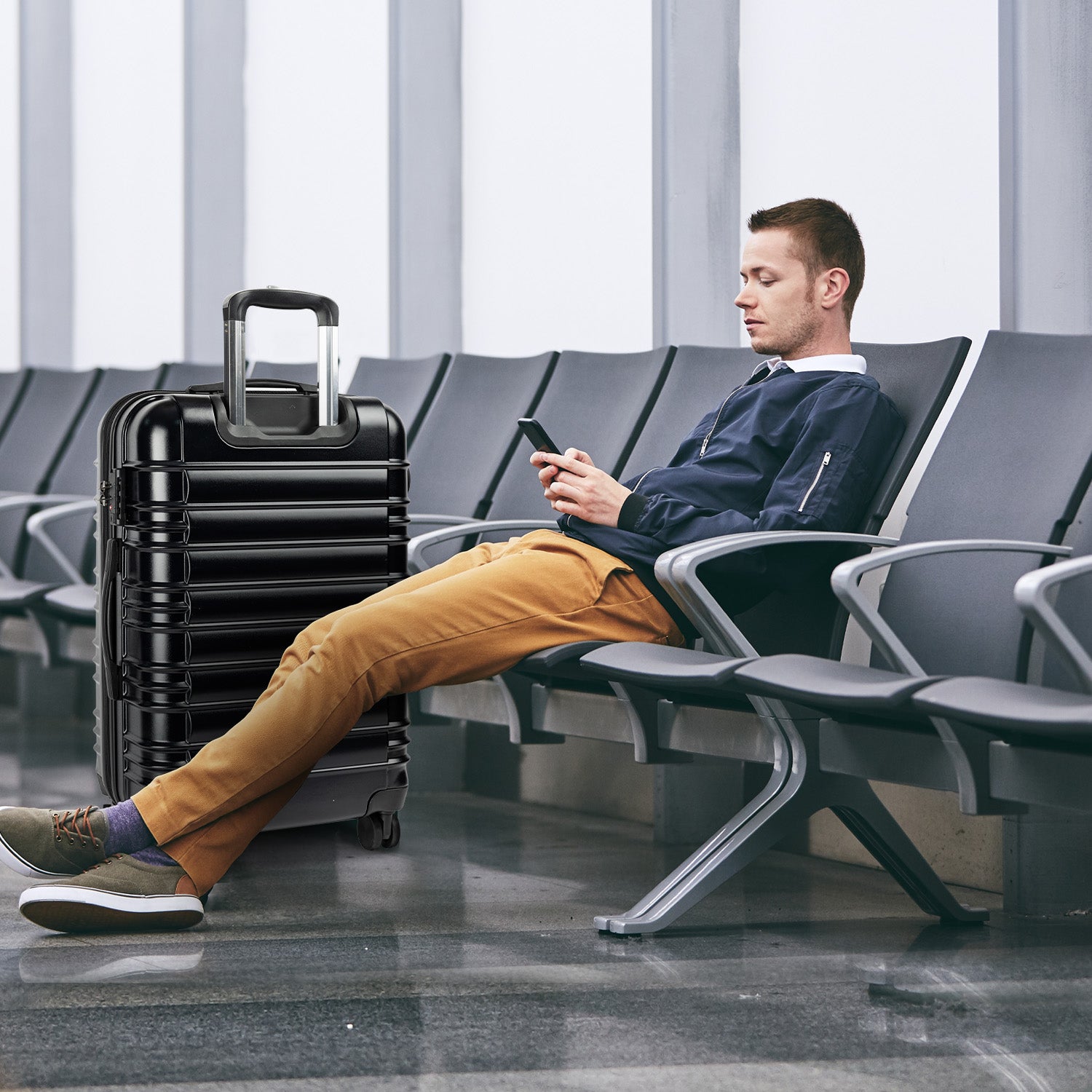 Olympus Noctis Suitcase 28in Hard Shell ABS+PC - Stygian Black-Home & Garden-PEROZ Accessories