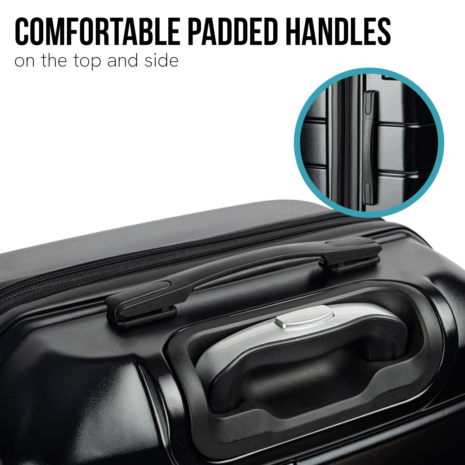 Olympus Artemis 20in Hard Shell Suitcase ABS+PC Jet Black-Home & Garden-PEROZ Accessories