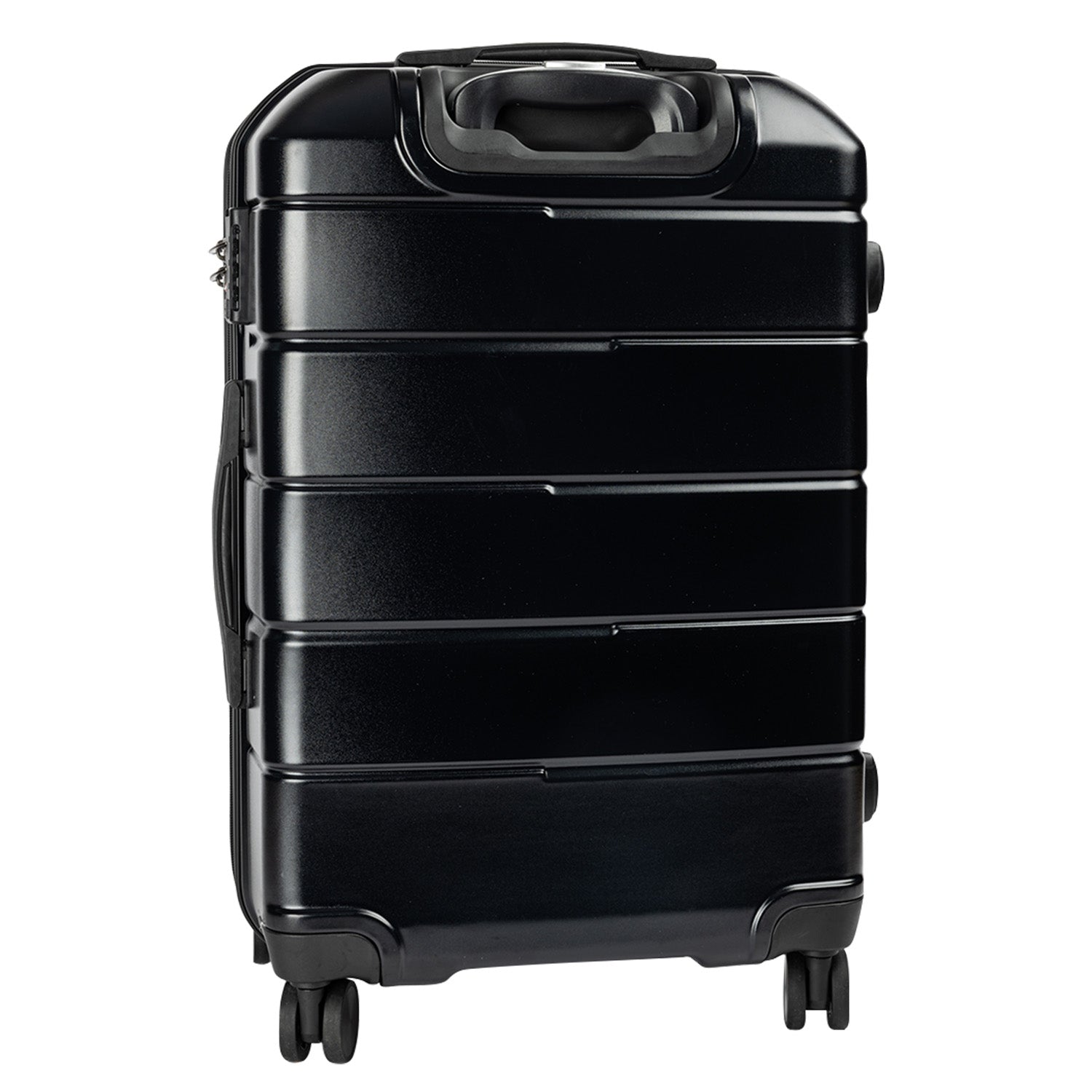 Olympus 3PC Artemis Luggage Set Hard Shell Suitcase ABS+PC Jet Black-Home & Garden-PEROZ Accessories