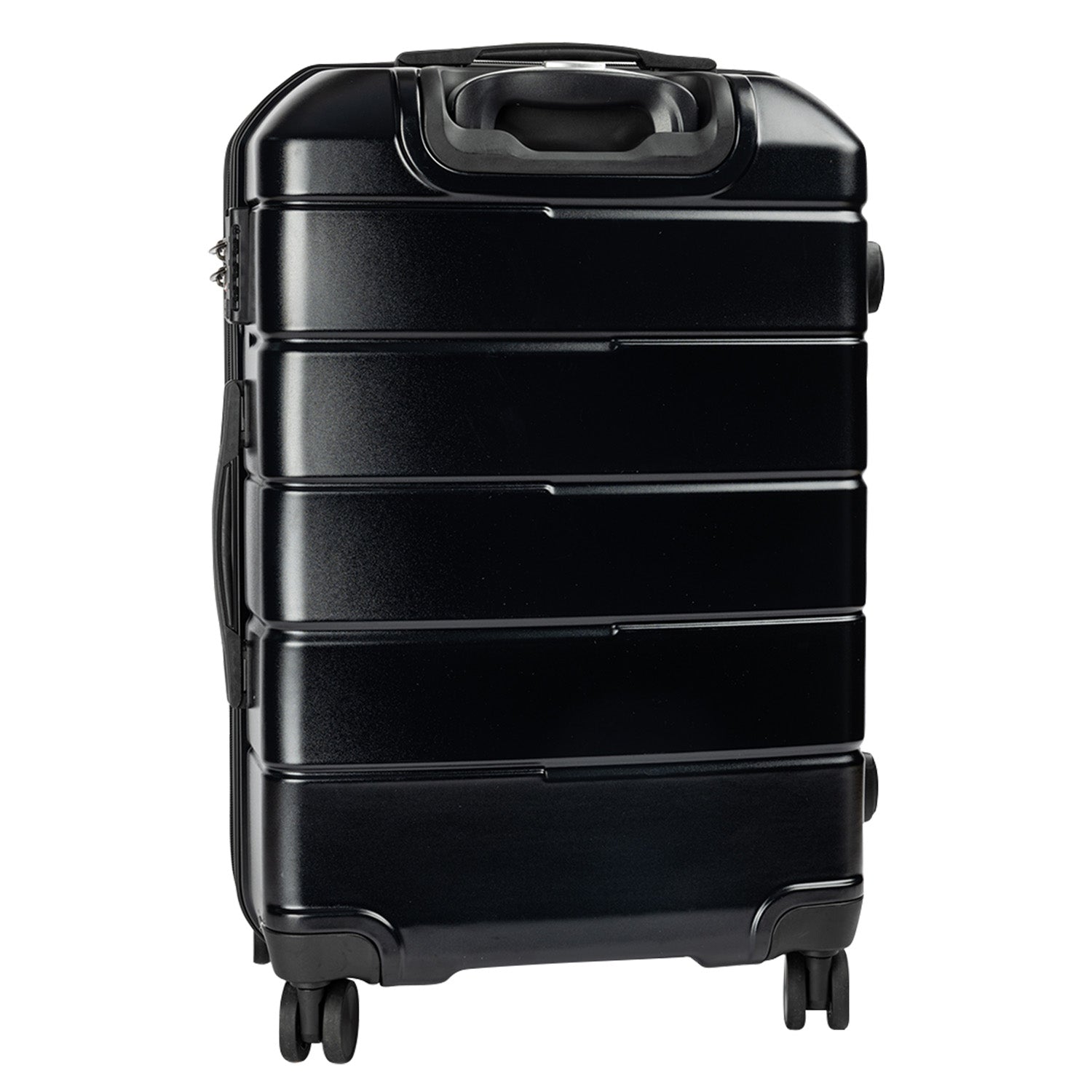 Olympus 3PC Artemis Luggage Set Hard Shell Suitcase ABS+PC Jet Black-Home &amp; Garden-PEROZ Accessories