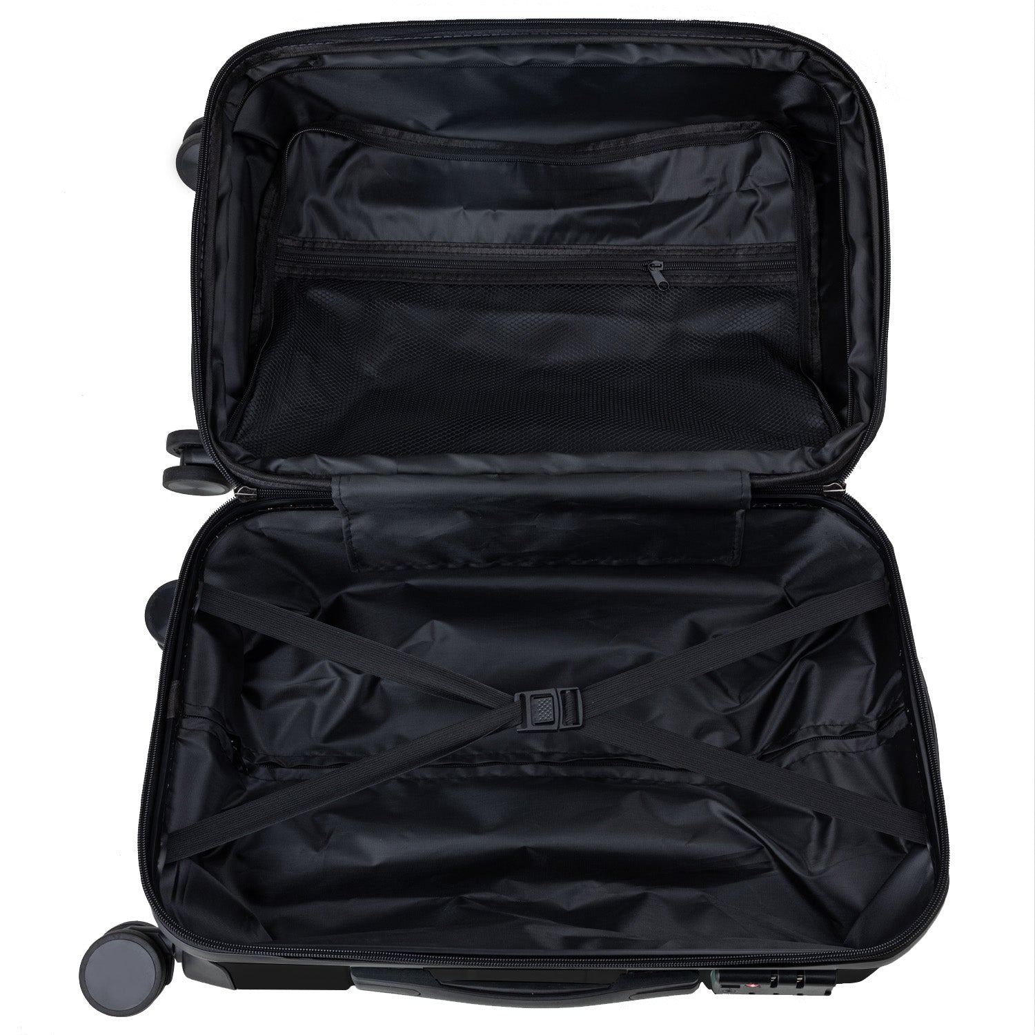 Olympus 3PC Artemis Luggage Set Hard Shell Suitcase ABS+PC Jet Black-Home & Garden-PEROZ Accessories