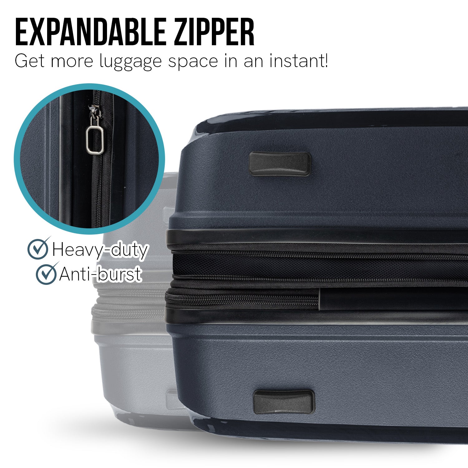 Olympus Astra 20in Lightweight Hard Shell Suitcase - Aegean Blue-Home & Garden > Travel-PEROZ Accessories