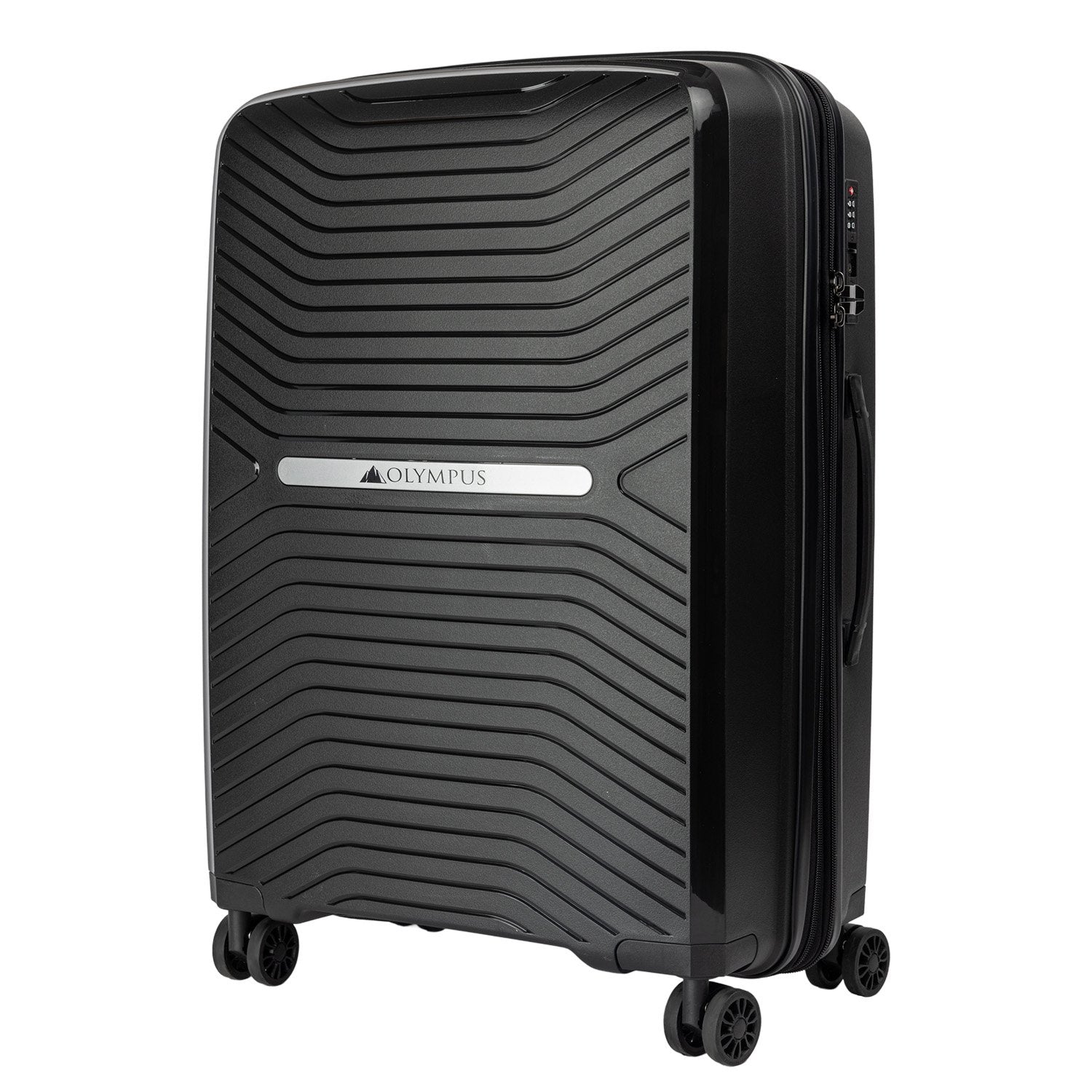 Olympus Astra 24in Lightweight Hard Shell Suitcase - Obsidian Black-Home & Garden-PEROZ Accessories