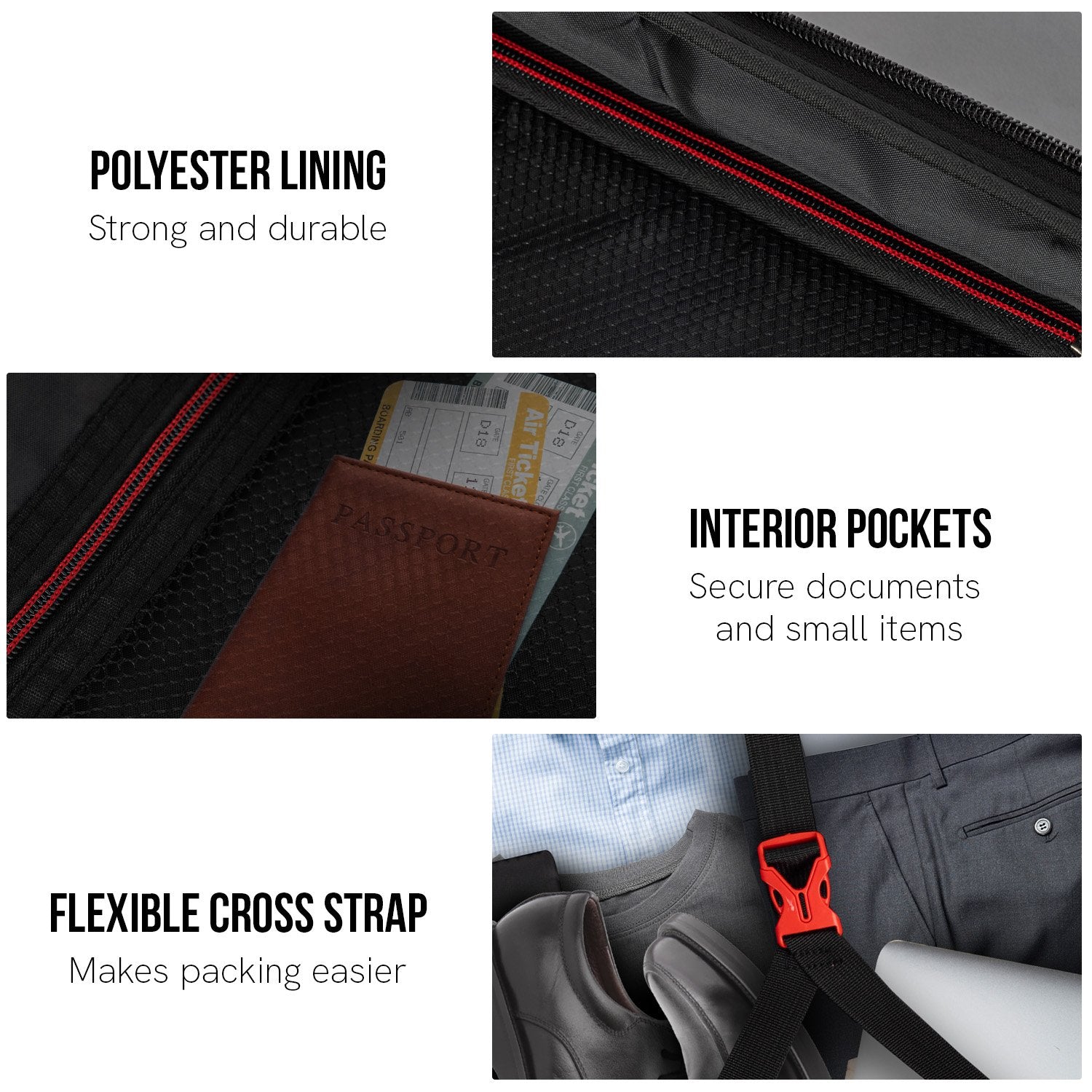 Olympus Astra 24in Lightweight Hard Shell Suitcase - Obsidian Black-Home & Garden-PEROZ Accessories