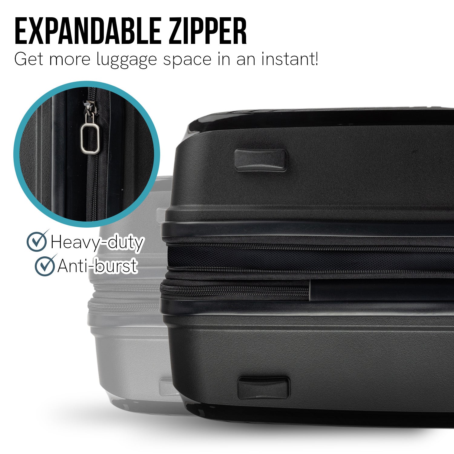 Olympus Astra 29in Lightweight Hard Shell Suitcase - Obsidian Black-Home & Garden > Travel-PEROZ Accessories